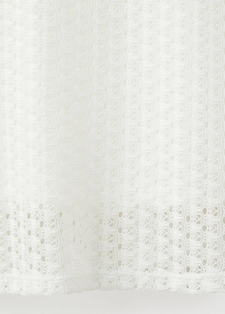 Open-back openwork knit dress — Off White