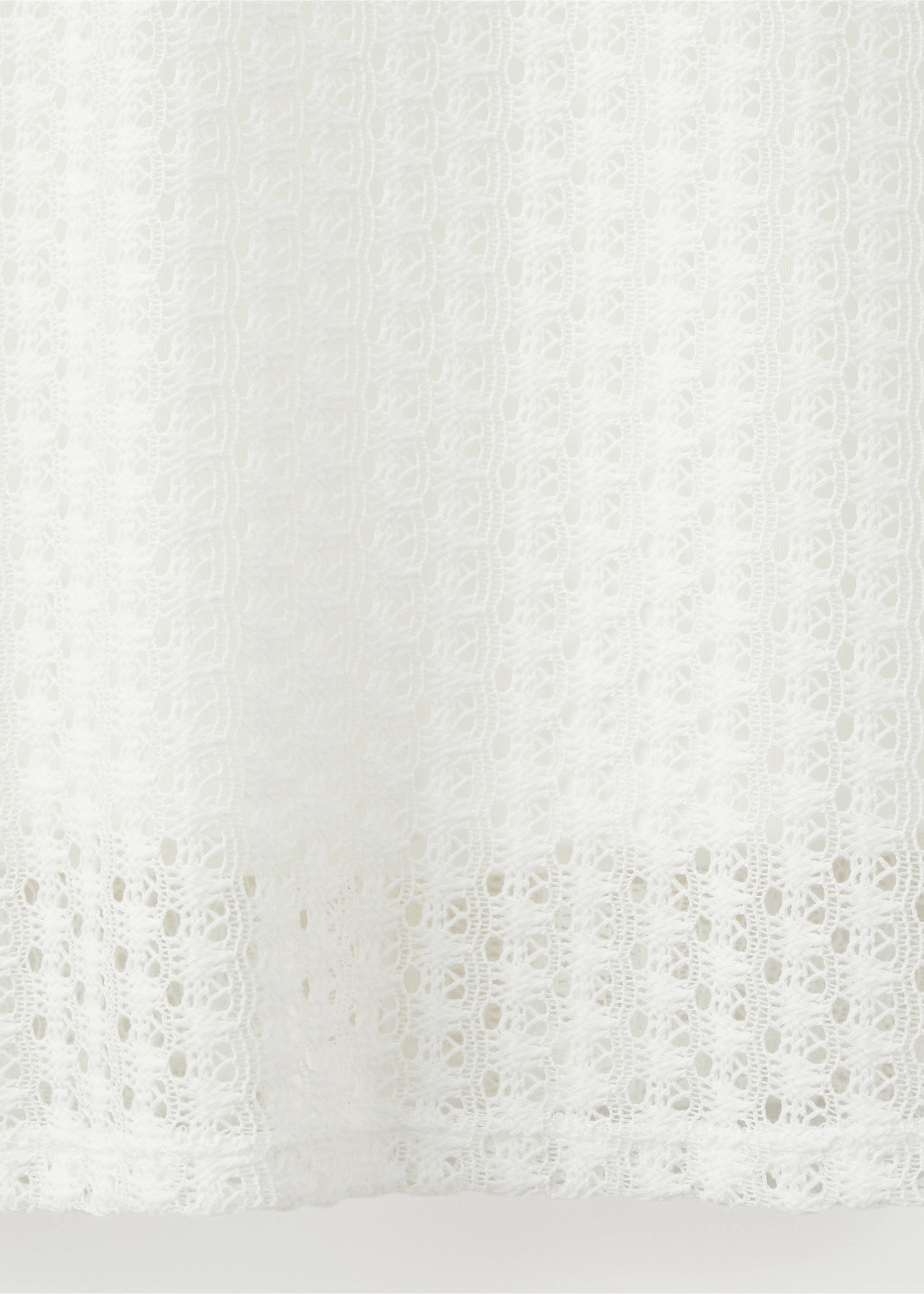 Open-back openwork knit dress - Details of the article 0, Off White. Ref: 27099214-00.