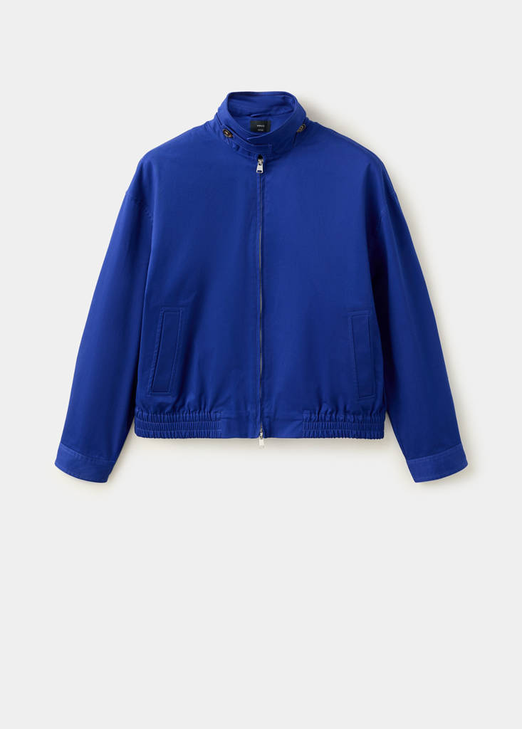 Oversized cotton jacket — Blue