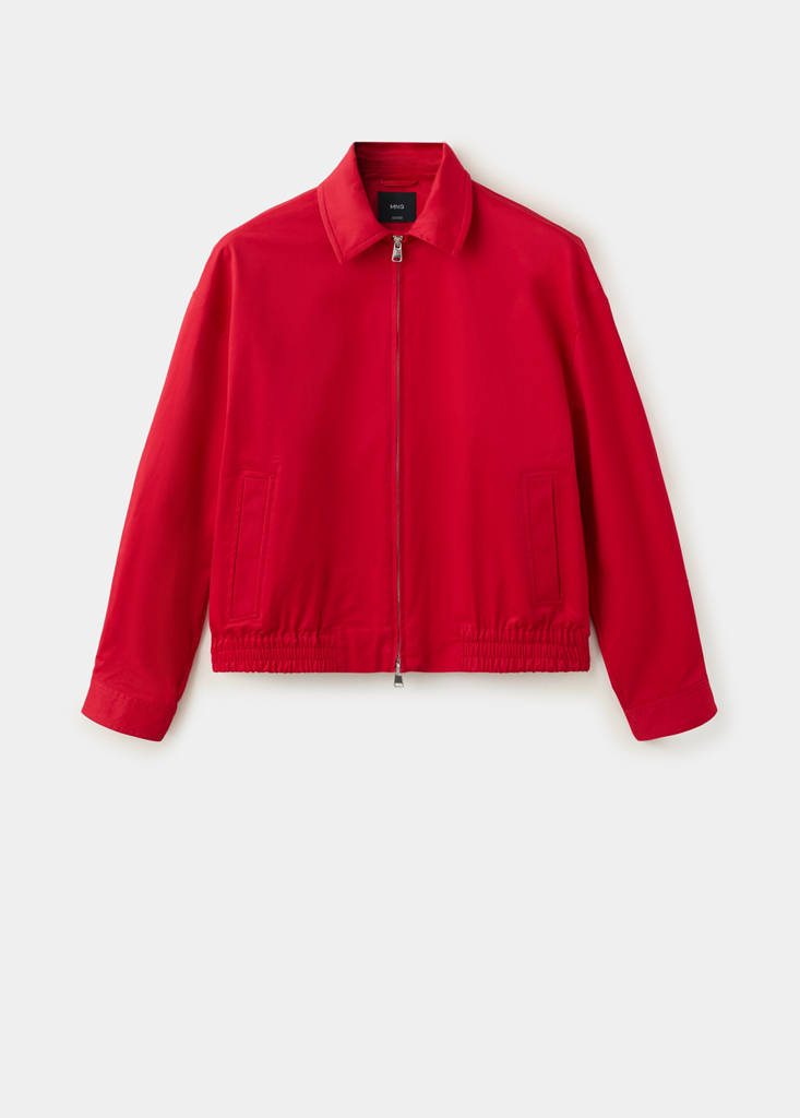 Oversized cotton jacket — Red