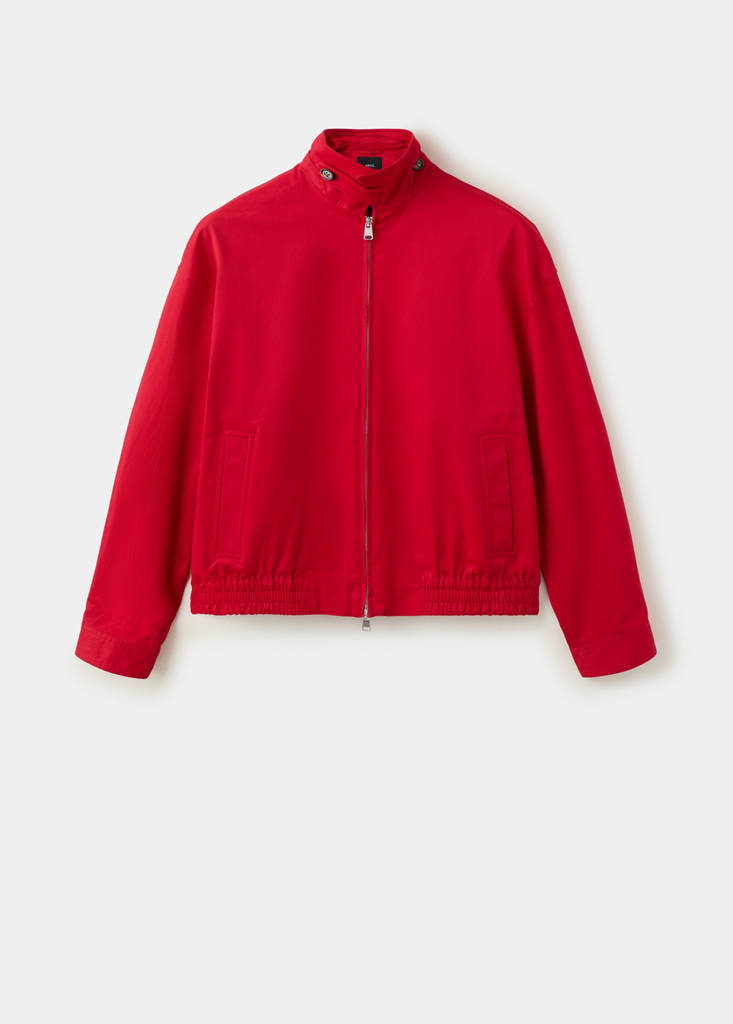 Oversized cotton jacket — Red