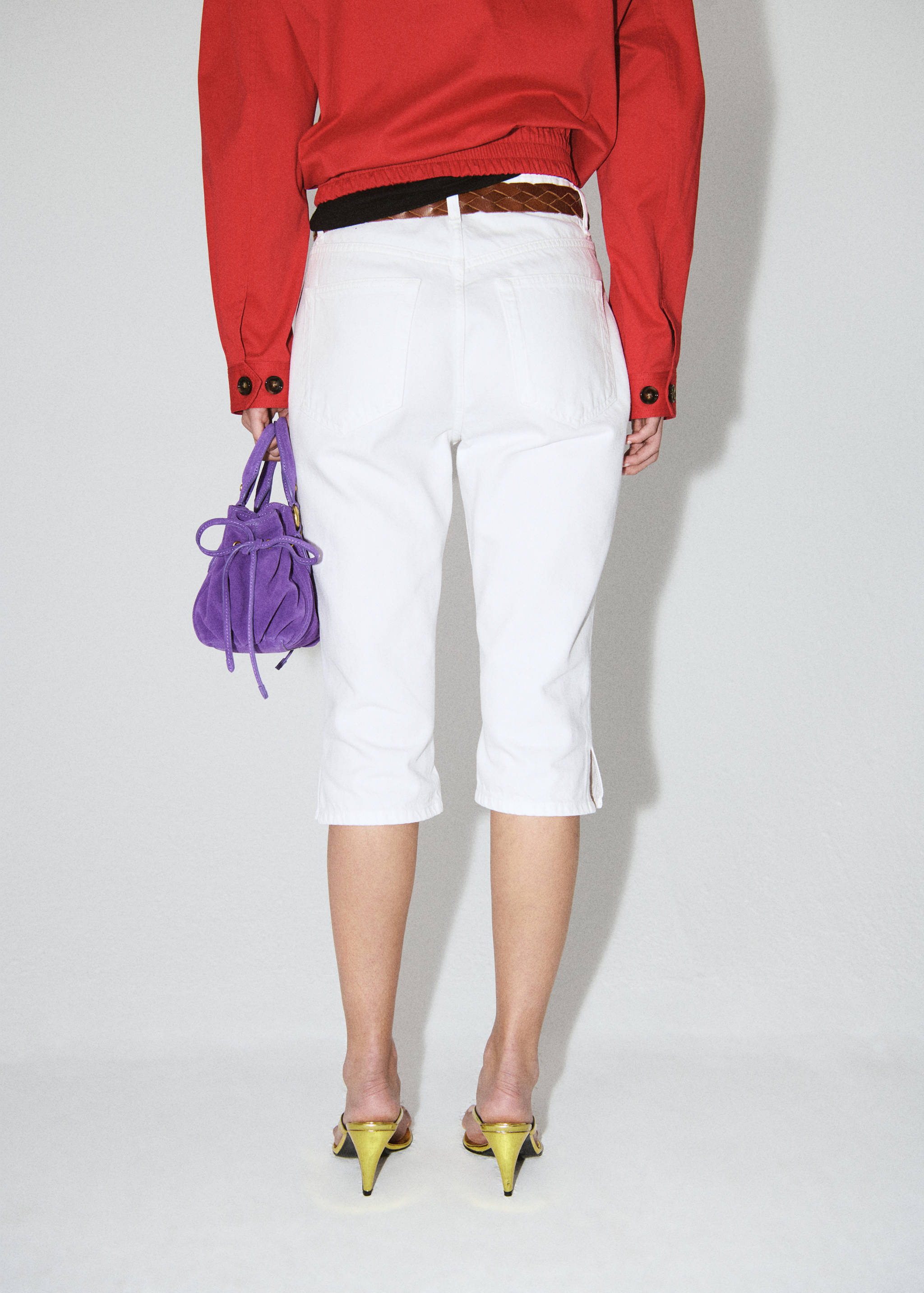 Jeans capri rectos - Reverso del artículo