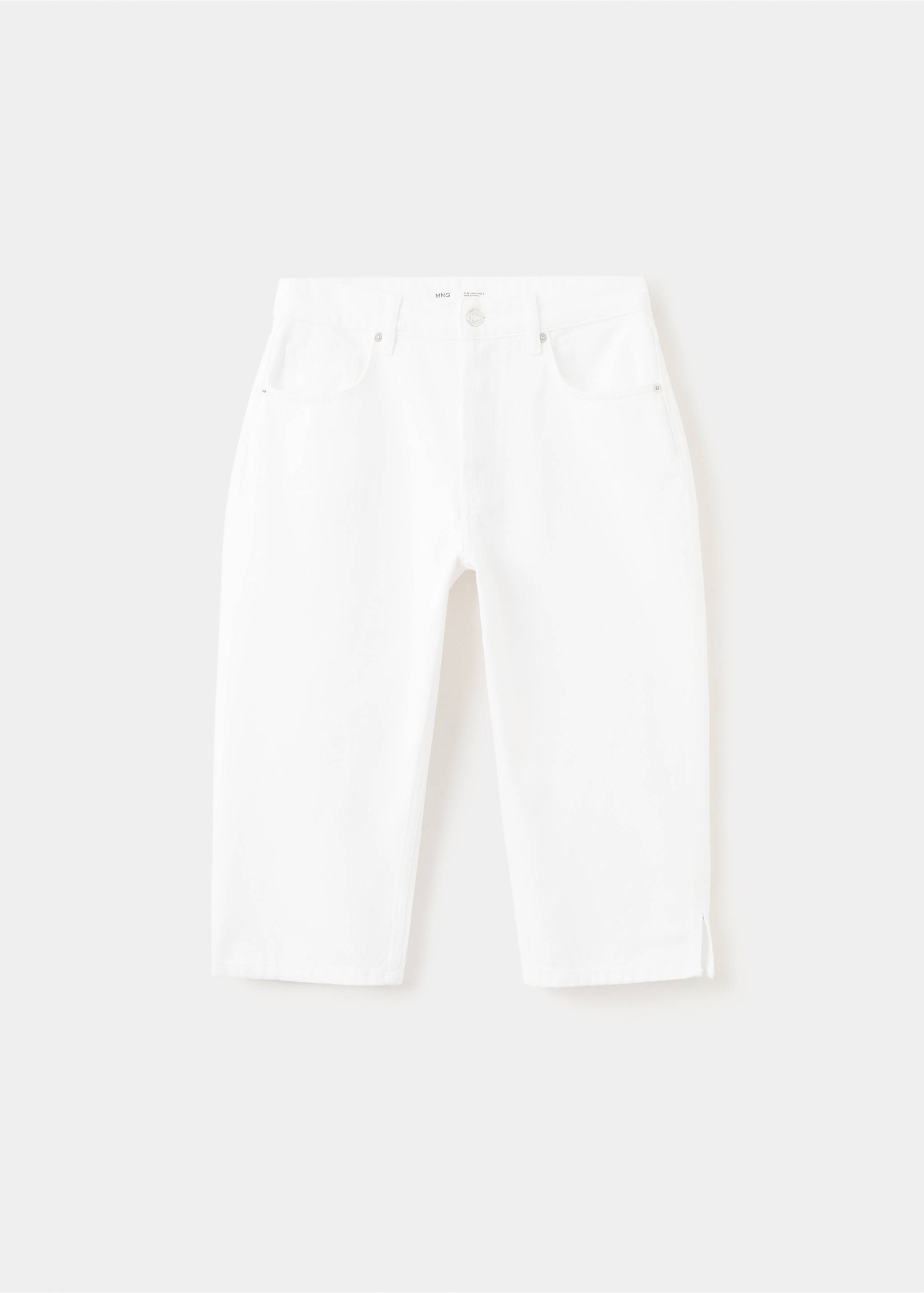 Jean capri droit - Article sans modèle, Blanc. Ref: 27099216-00.