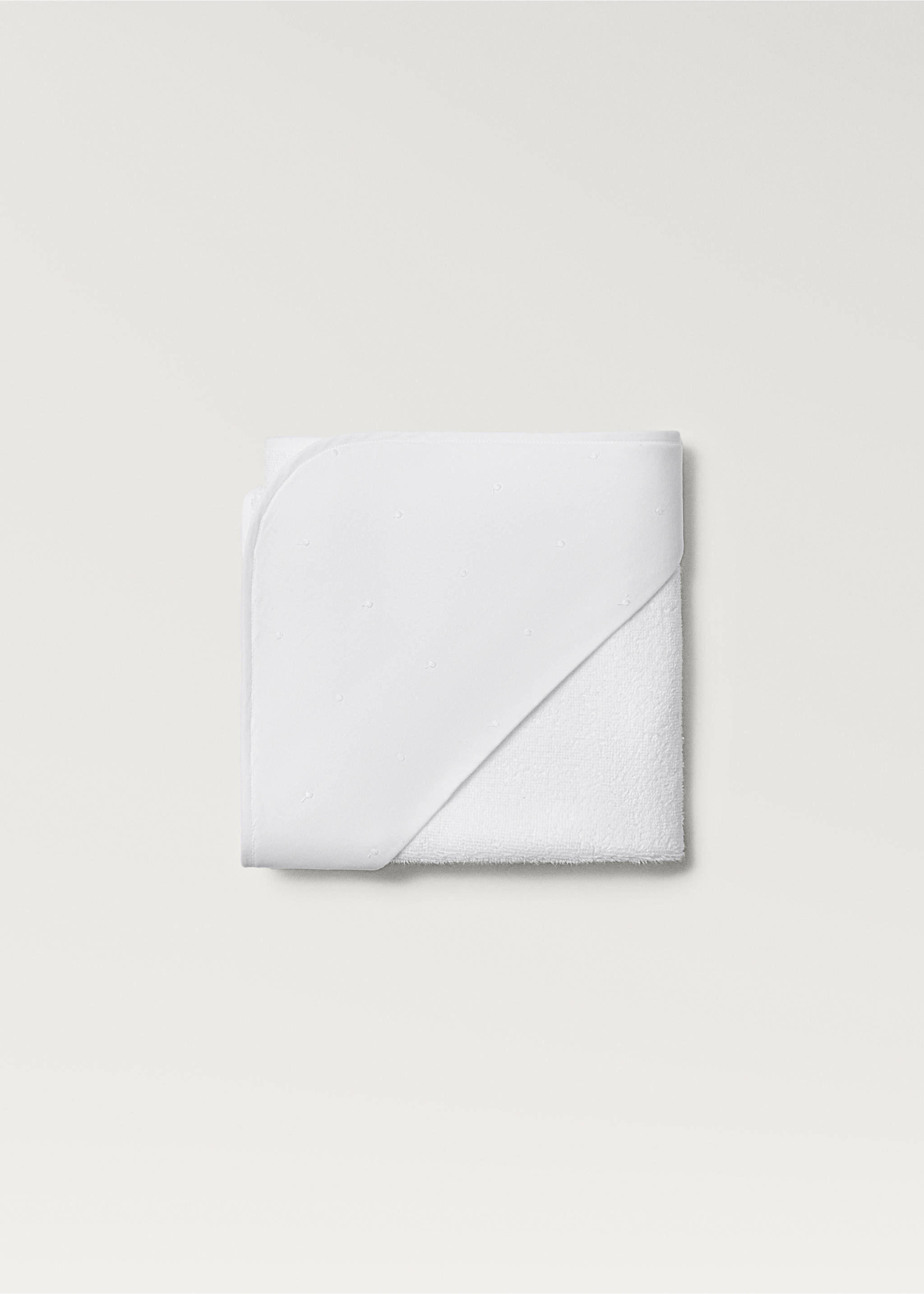 Badcape för barn med broderad huva - Detaljer om artikeln 1, Vit. Ref: 27103391-00.