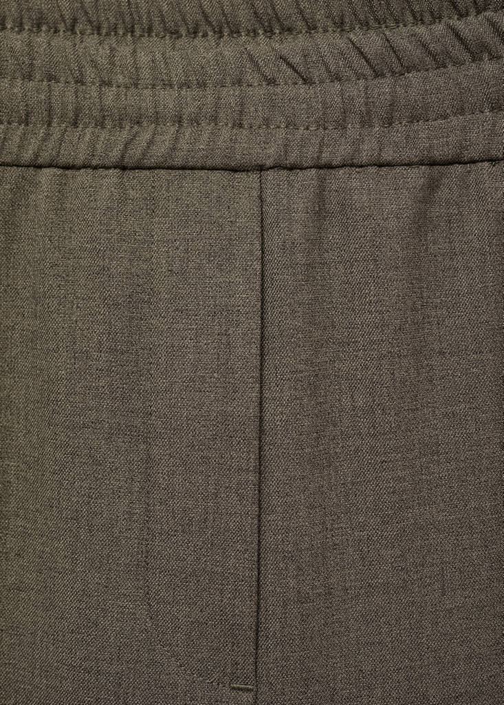 Wide leg trousers with elastic waist — Green