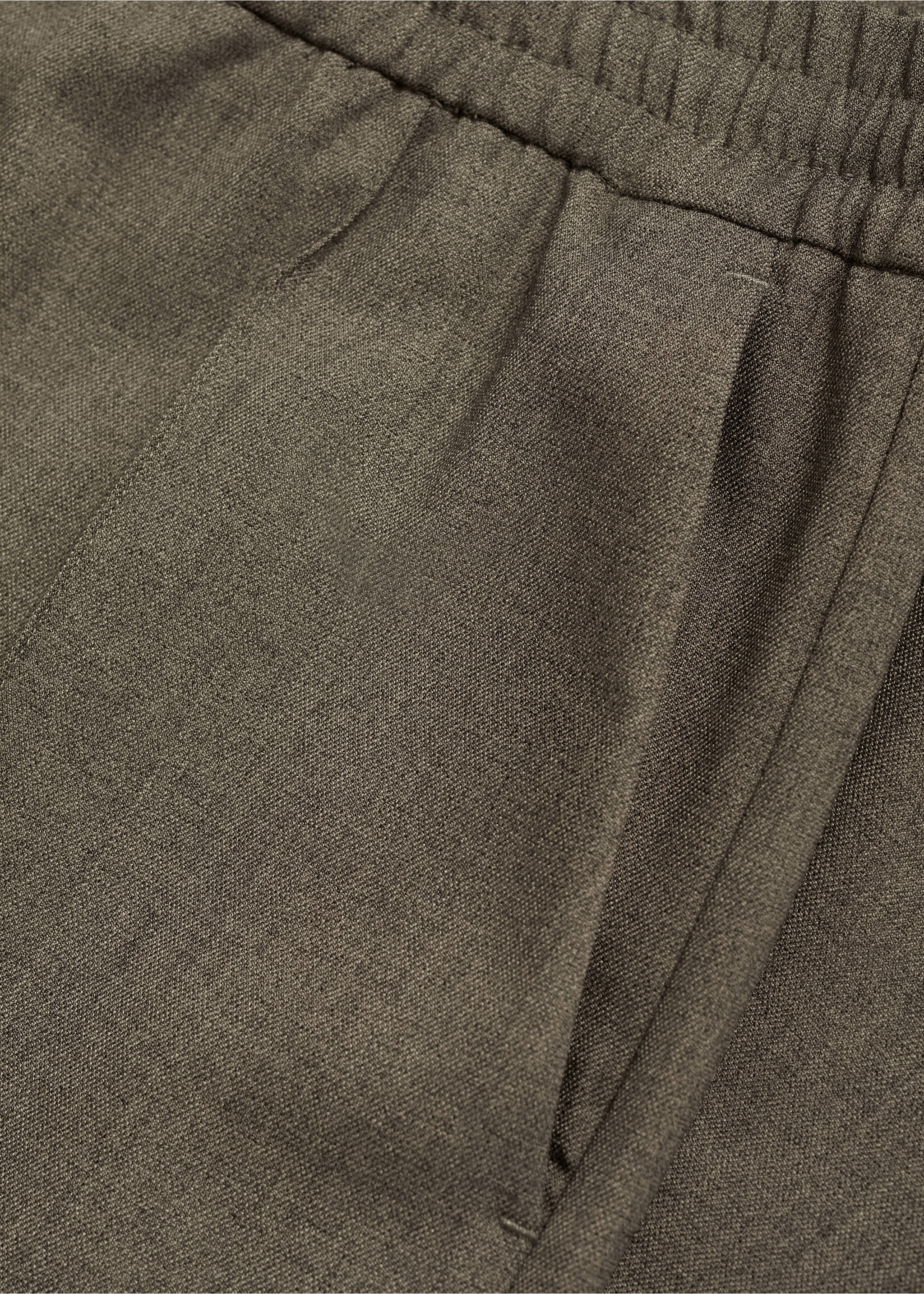 Wide leg trousers with elastic waist - Details of the article 0, Green. Ref: 27111574-00.