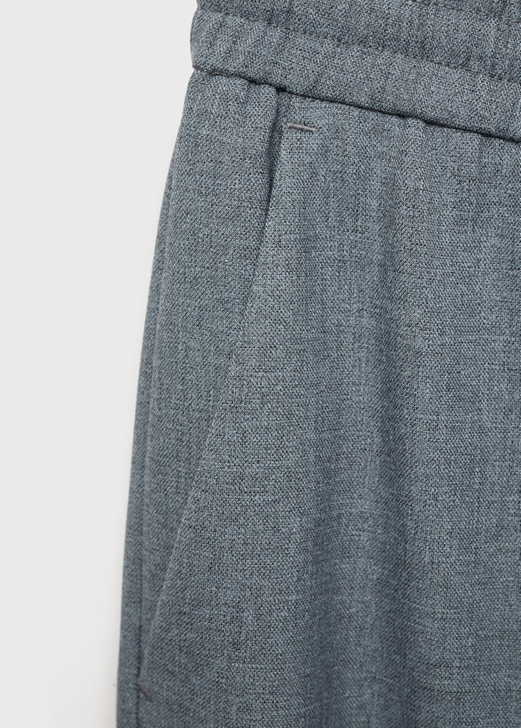 Wide leg trousers with elastic waist — Grey