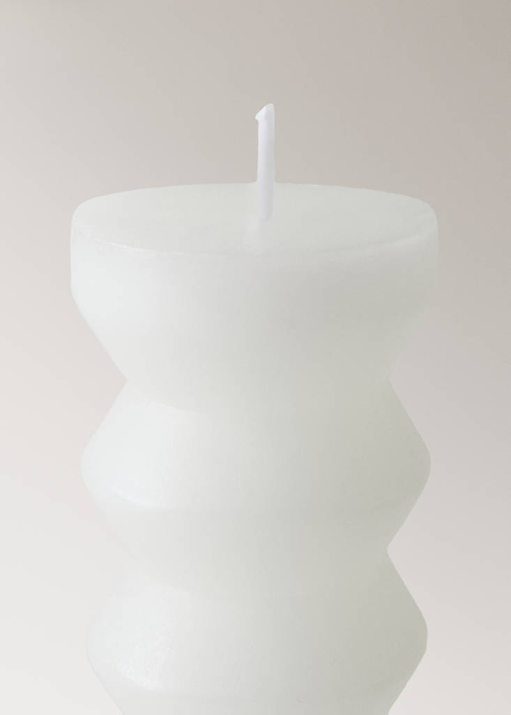 Tall sculptural candle — Off White