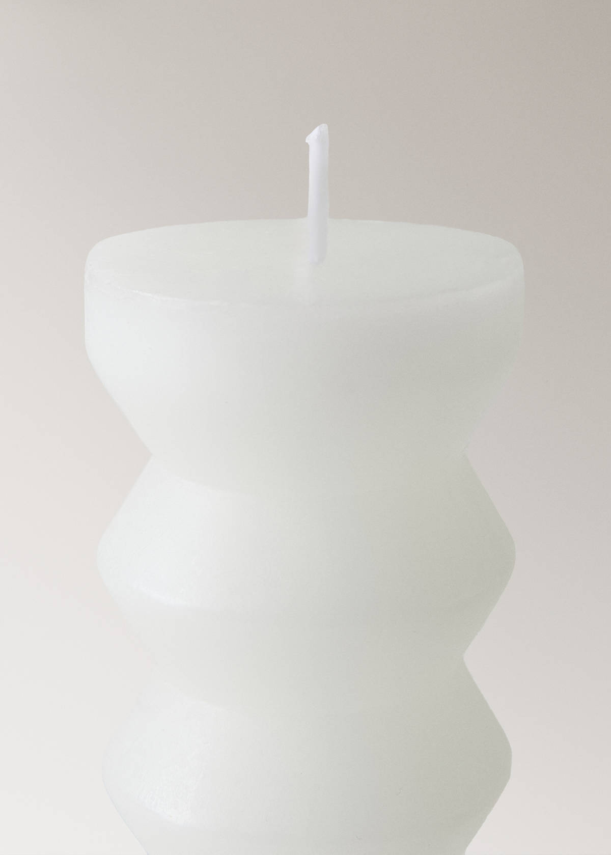 Tall sculptural candle — Off White