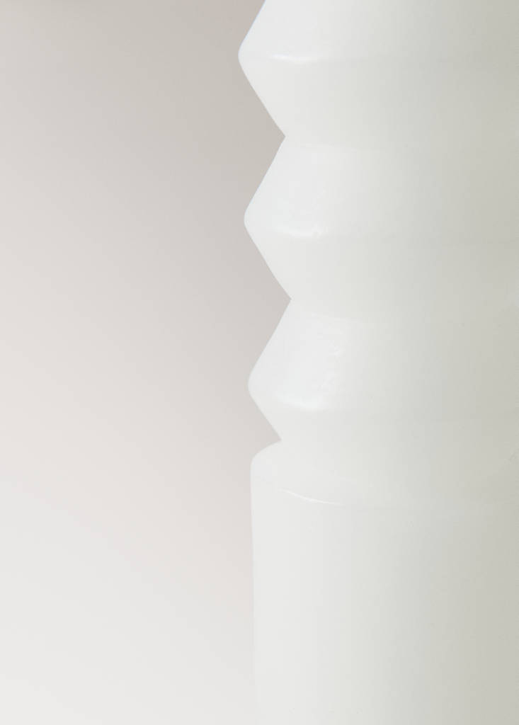 Tall sculptural candle — Off White