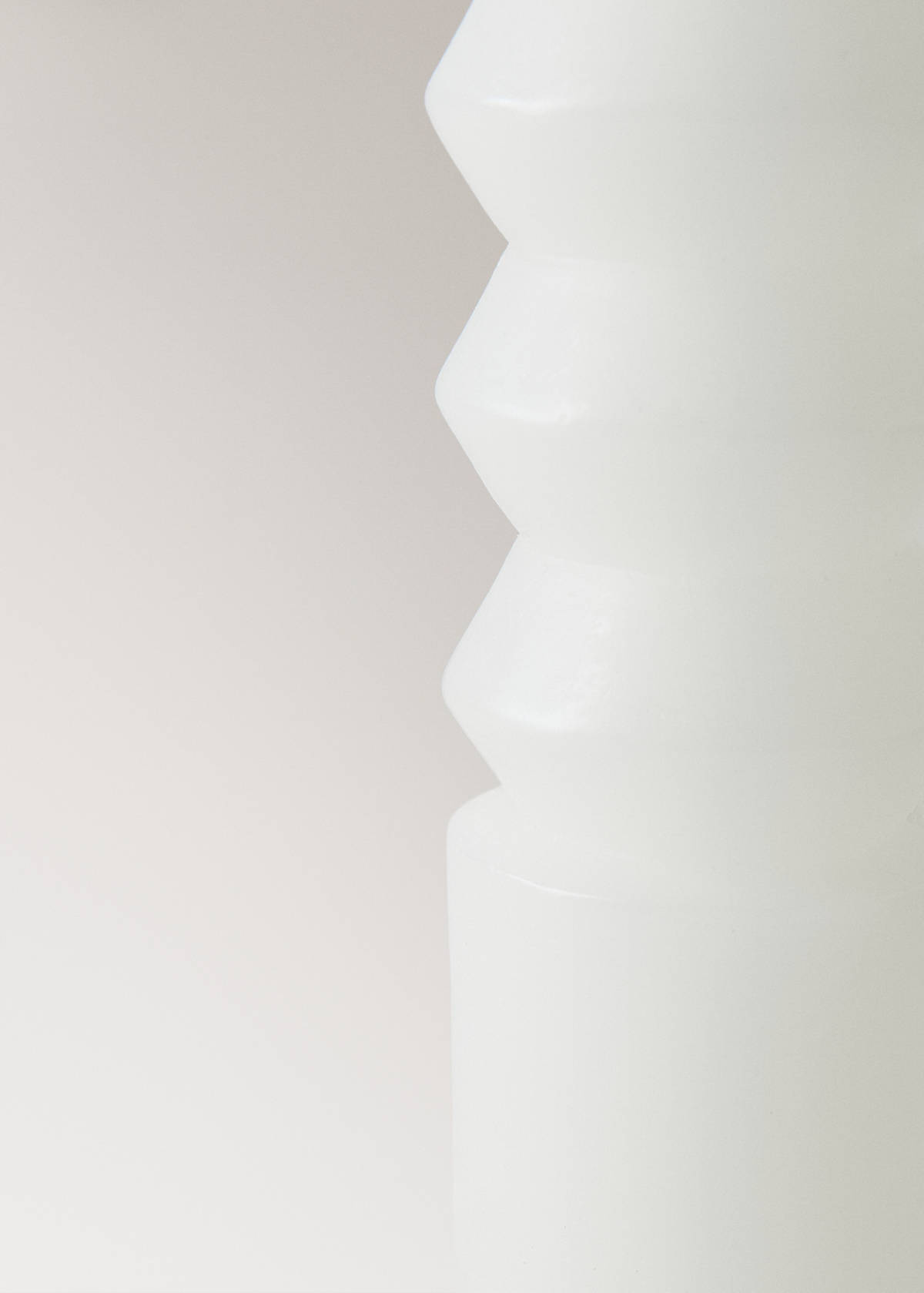 Tall sculptural candle — Off White