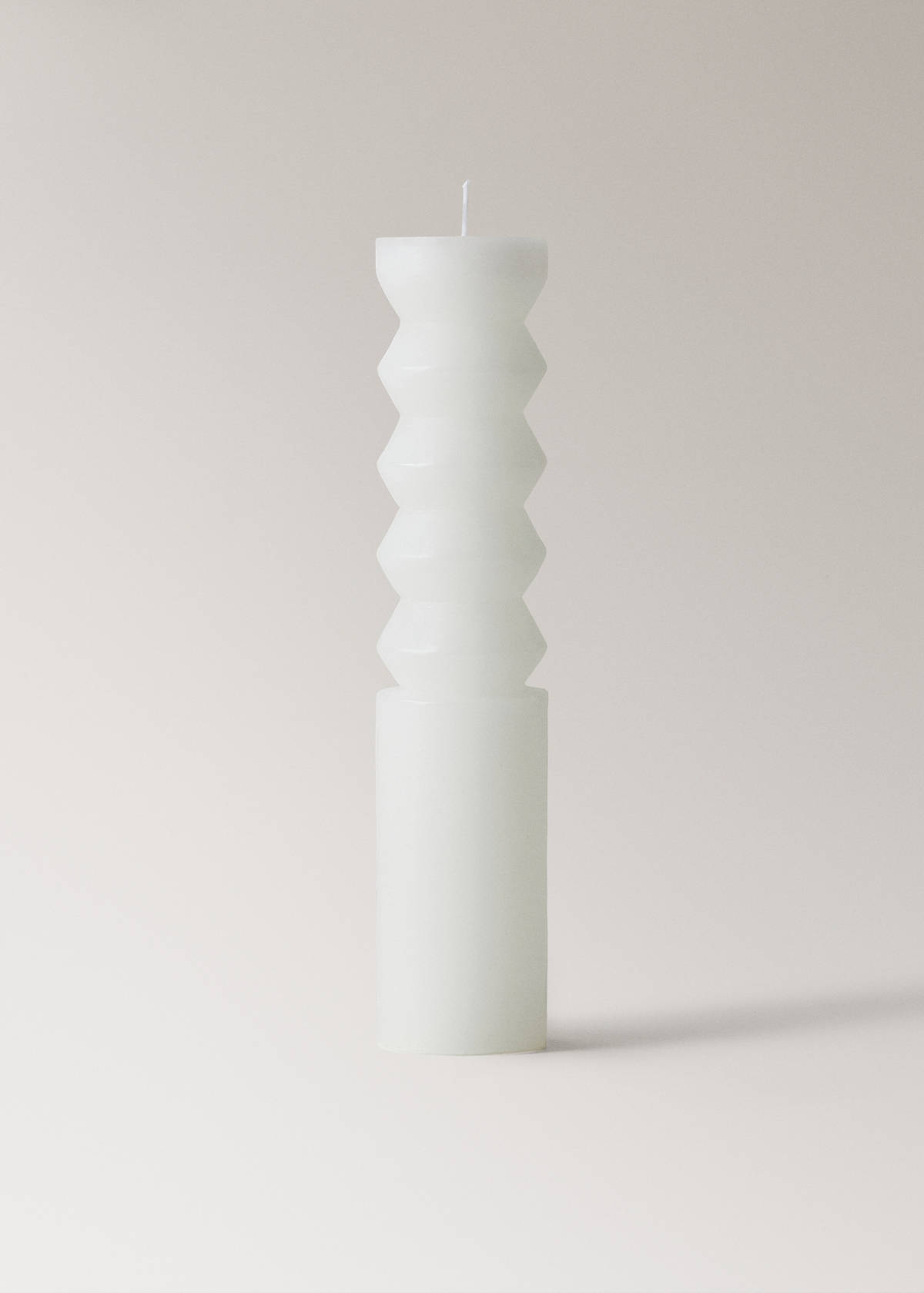 Tall sculptural candle — Off White