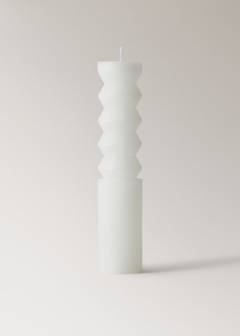 Tall sculptural candle — Off White 5