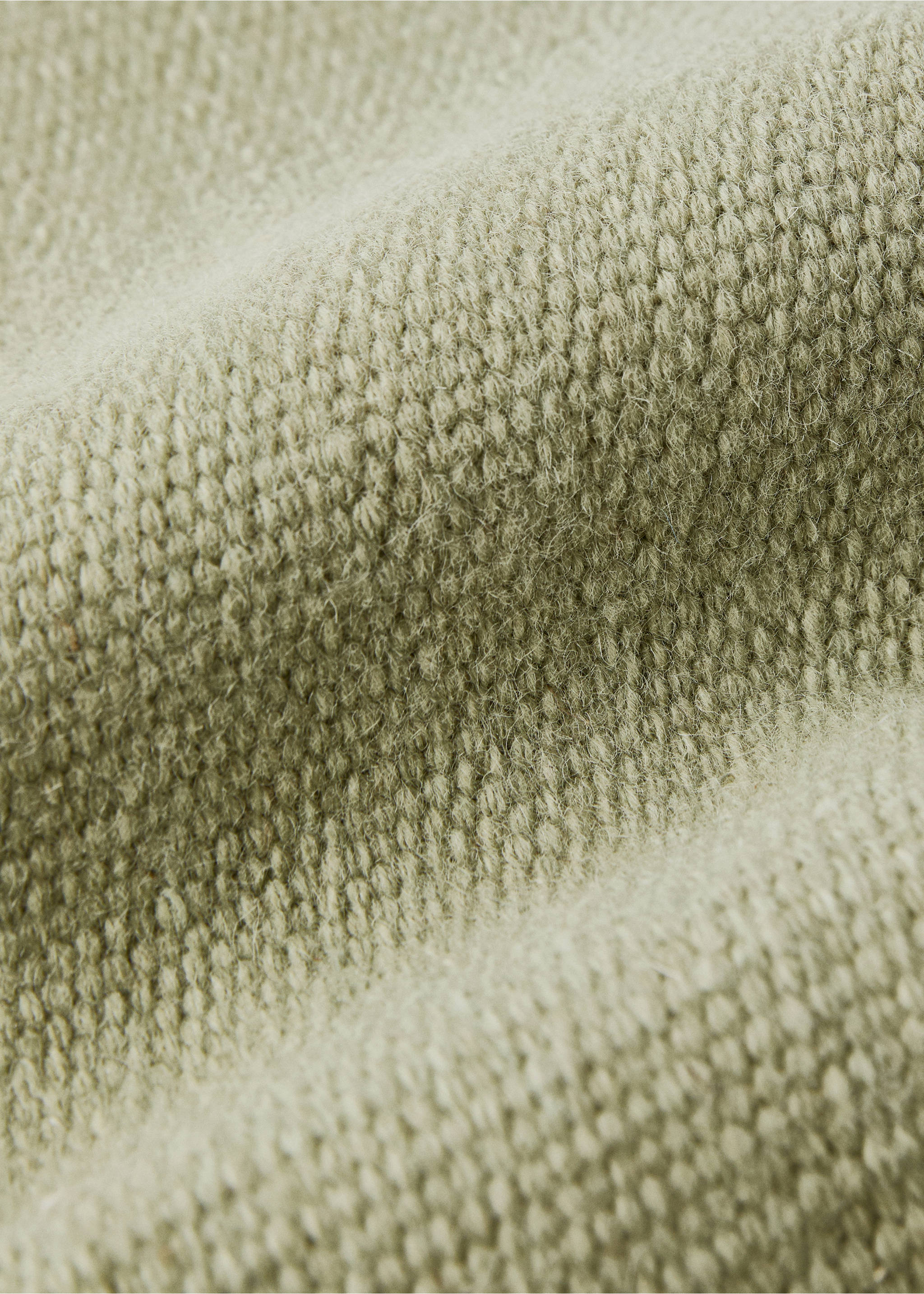 Children’s natural fibre woven rug - Details of the article 2, Mint Green. Ref: 27133346-00.