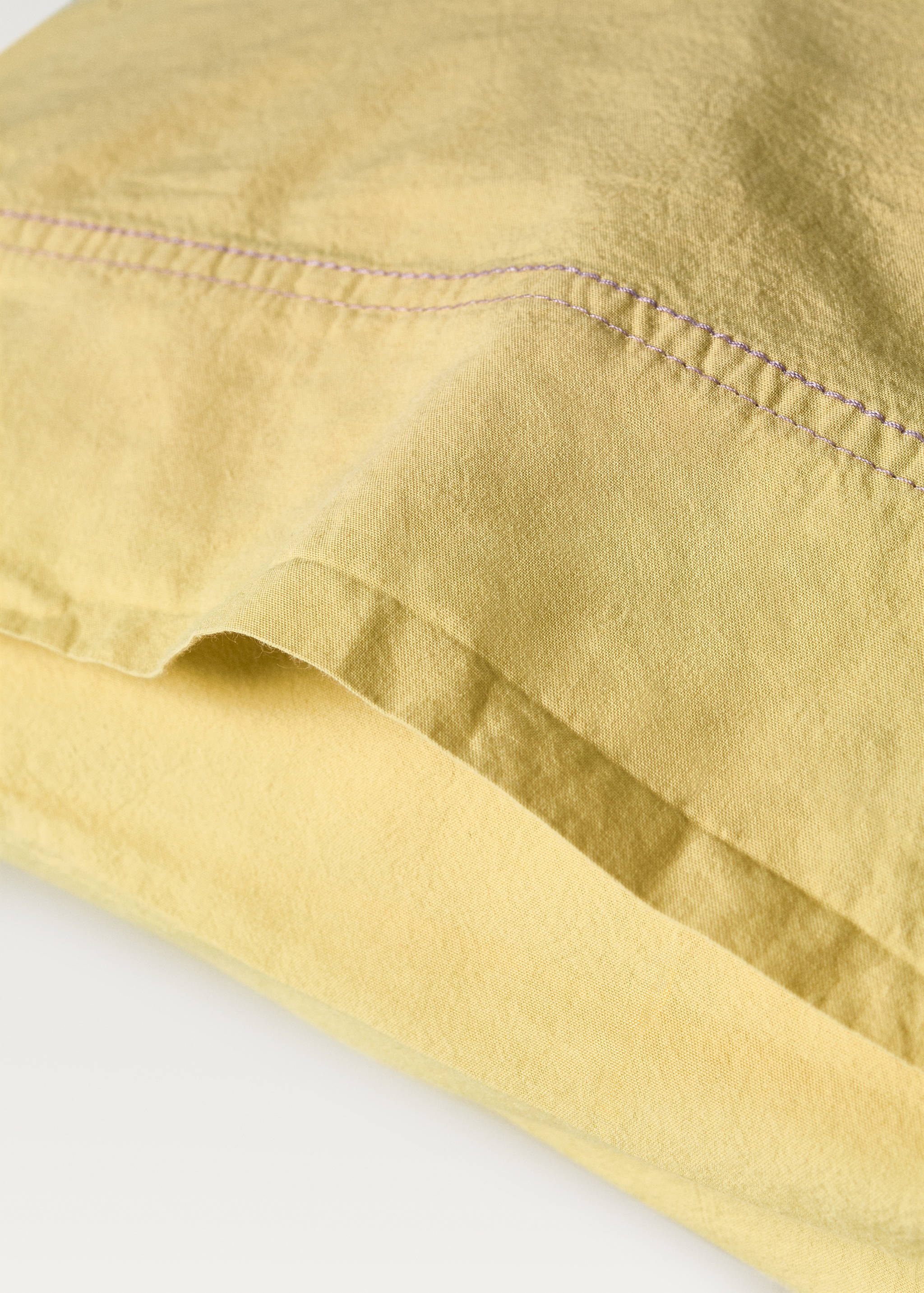 Taie d’oreiller enfant coton lavé double surpiqûre 60x60 cm - Détail de l'article 2