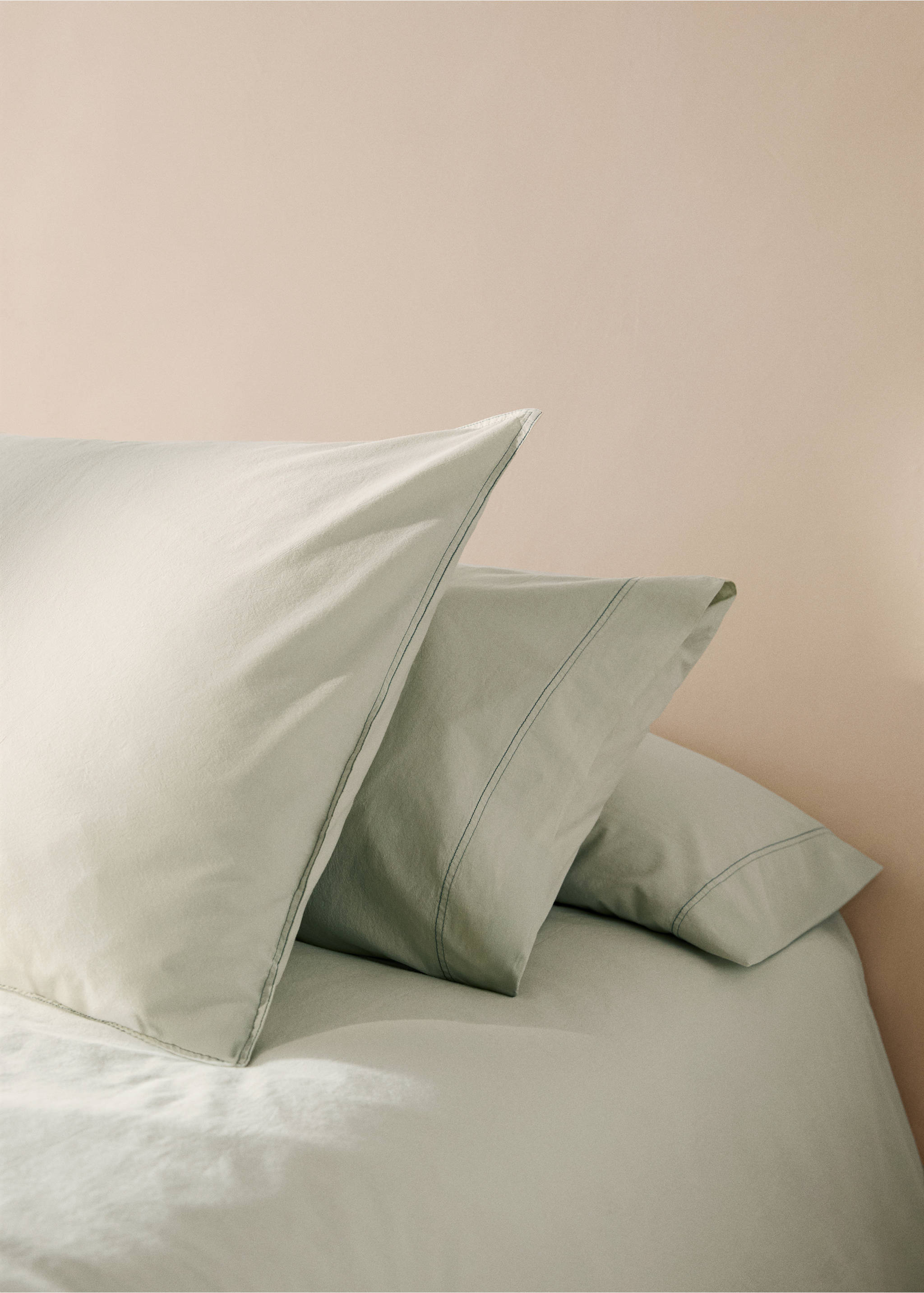 Children's washed cotton double-stitched pillowcase 60x60 cm - General plane, Forest Green. Ref: 27133349-00.