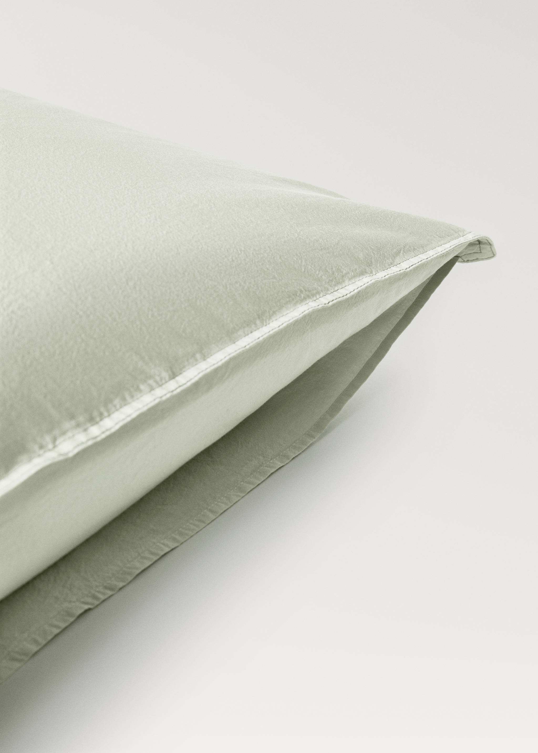 Taie d’oreiller enfant coton lavé double surpiqûre 60x60 cm - Détail de l'article 2