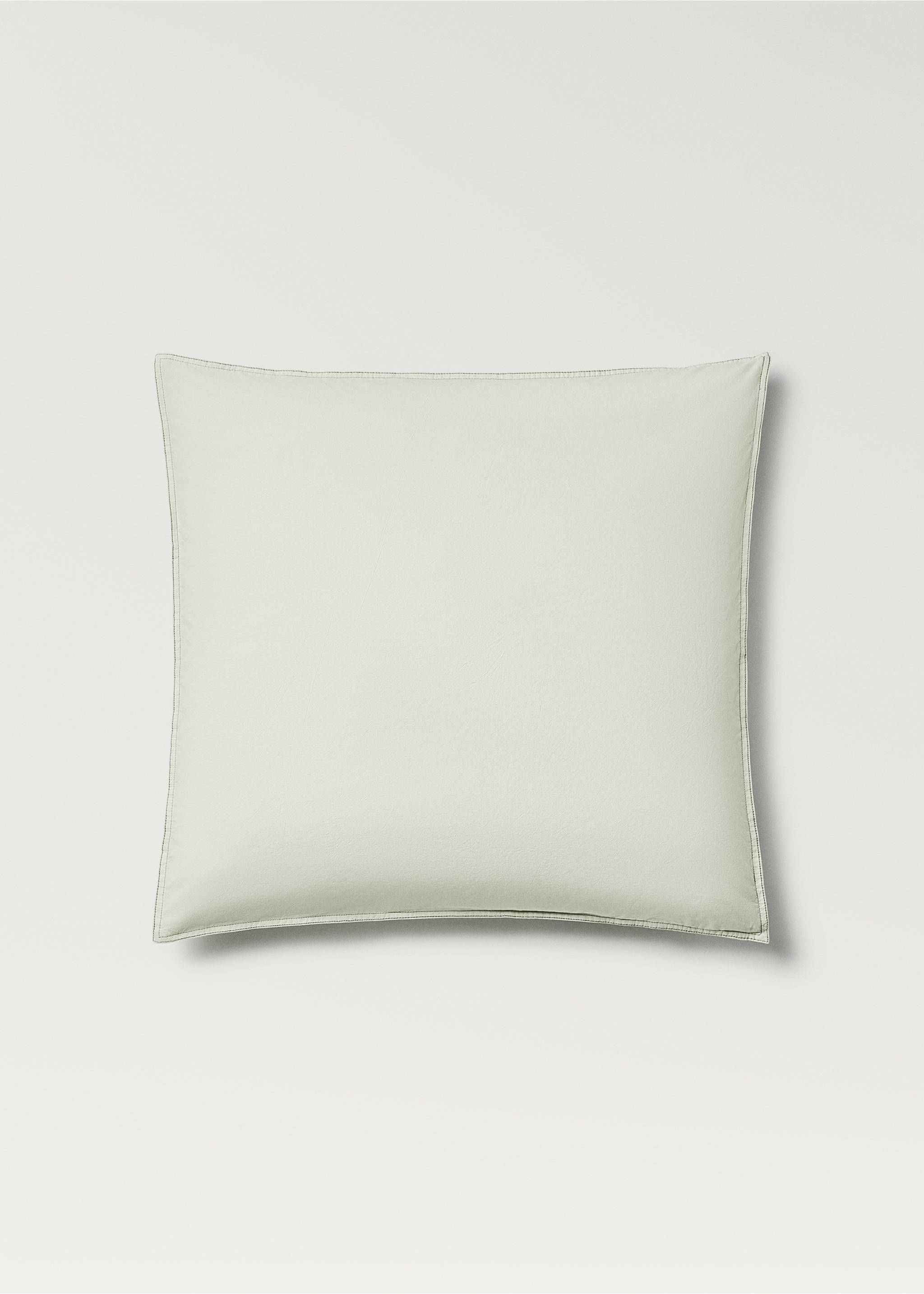 Children's washed cotton double-stitched pillowcase 60x60 cm - Article without model, Forest Green. Ref: 27133349-00.