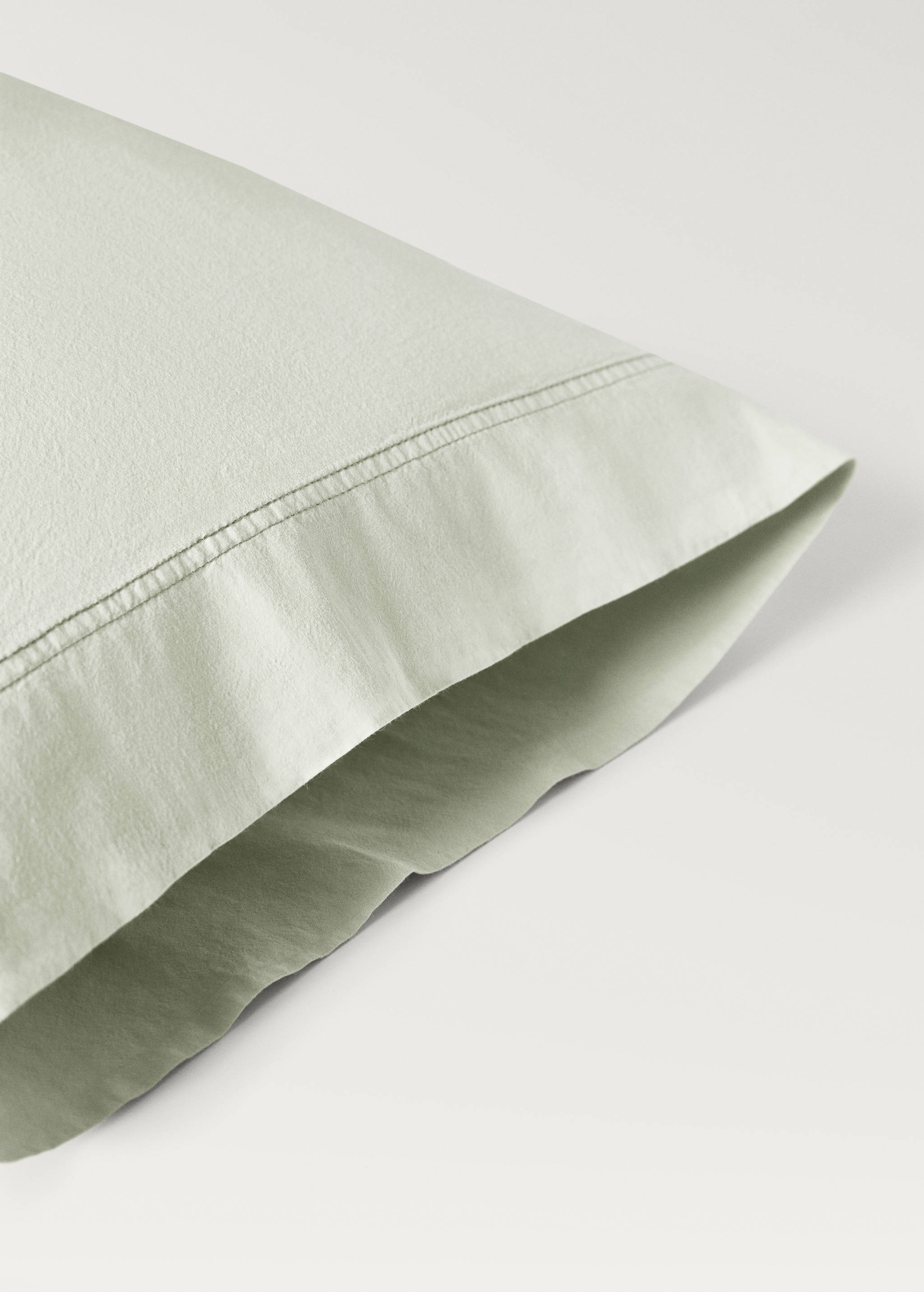 Taie d’oreiller enfant coton lavé double surpiqûre 45x110 cm - Détail de l'article 1