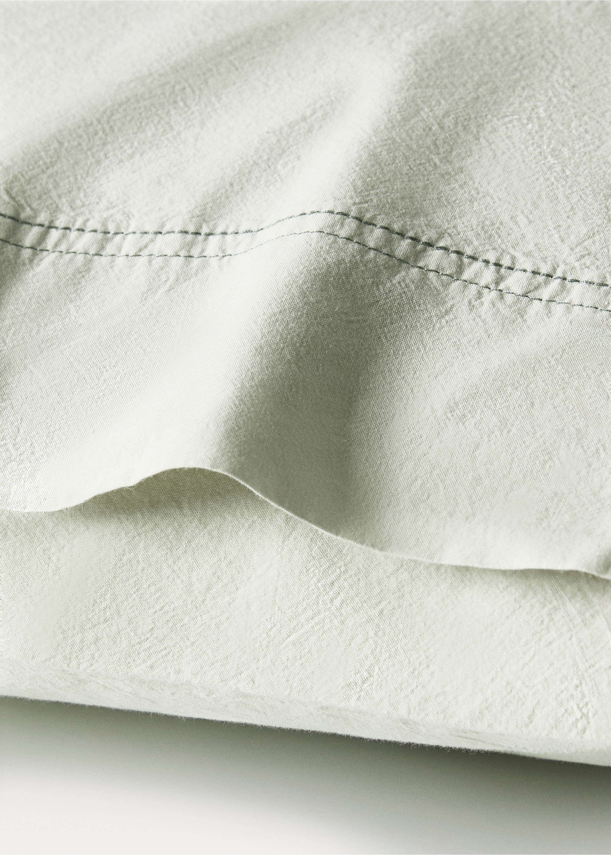 Children's washed cotton double-stitched pillowcase 50x75 cm - Details of the article 1, Forest Green. Ref: 27143347-00.