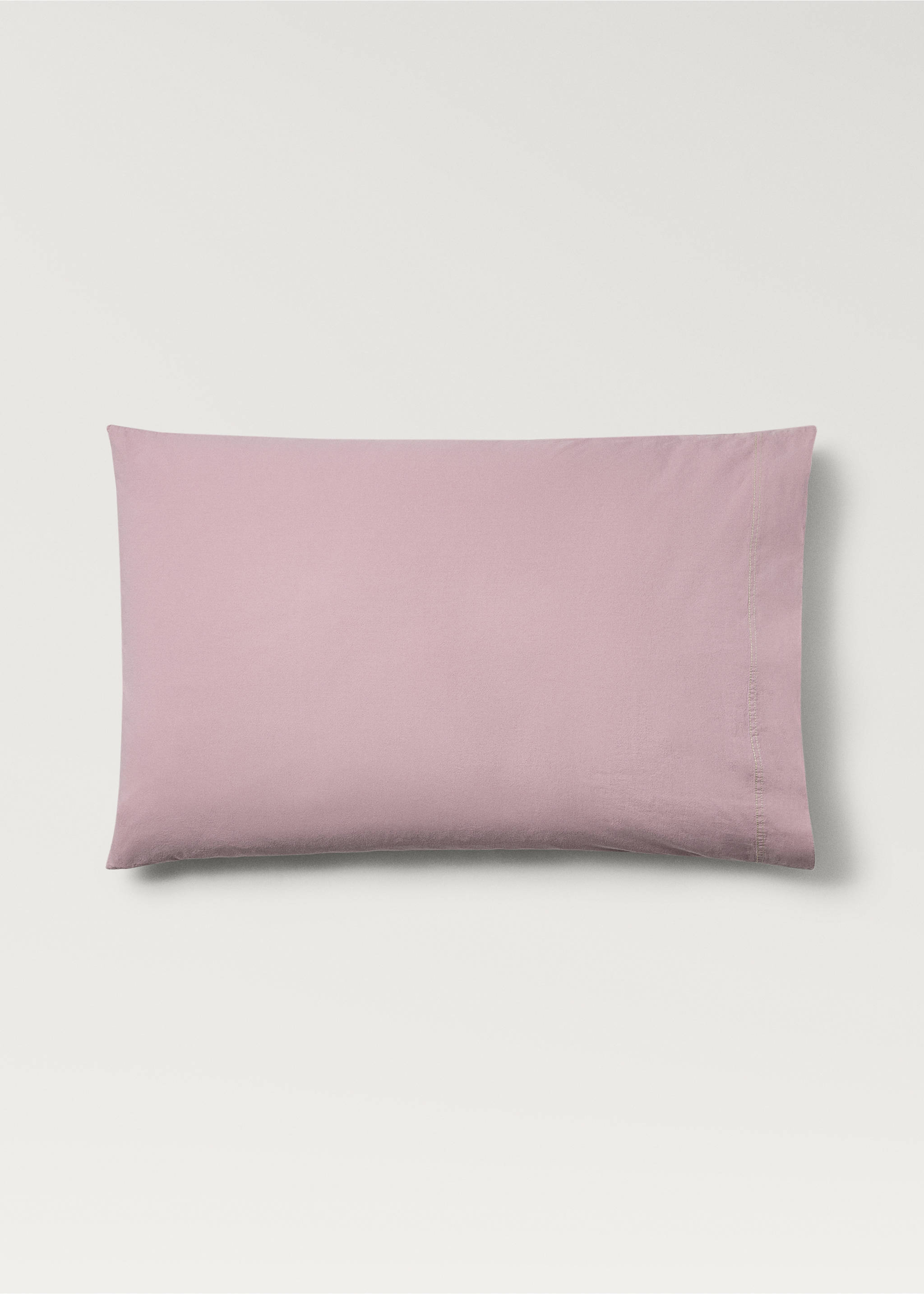 Children's washed cotton double-stitched pillowcase 50x75 cm - Article without model, Lilac. Ref: 27143347-00.