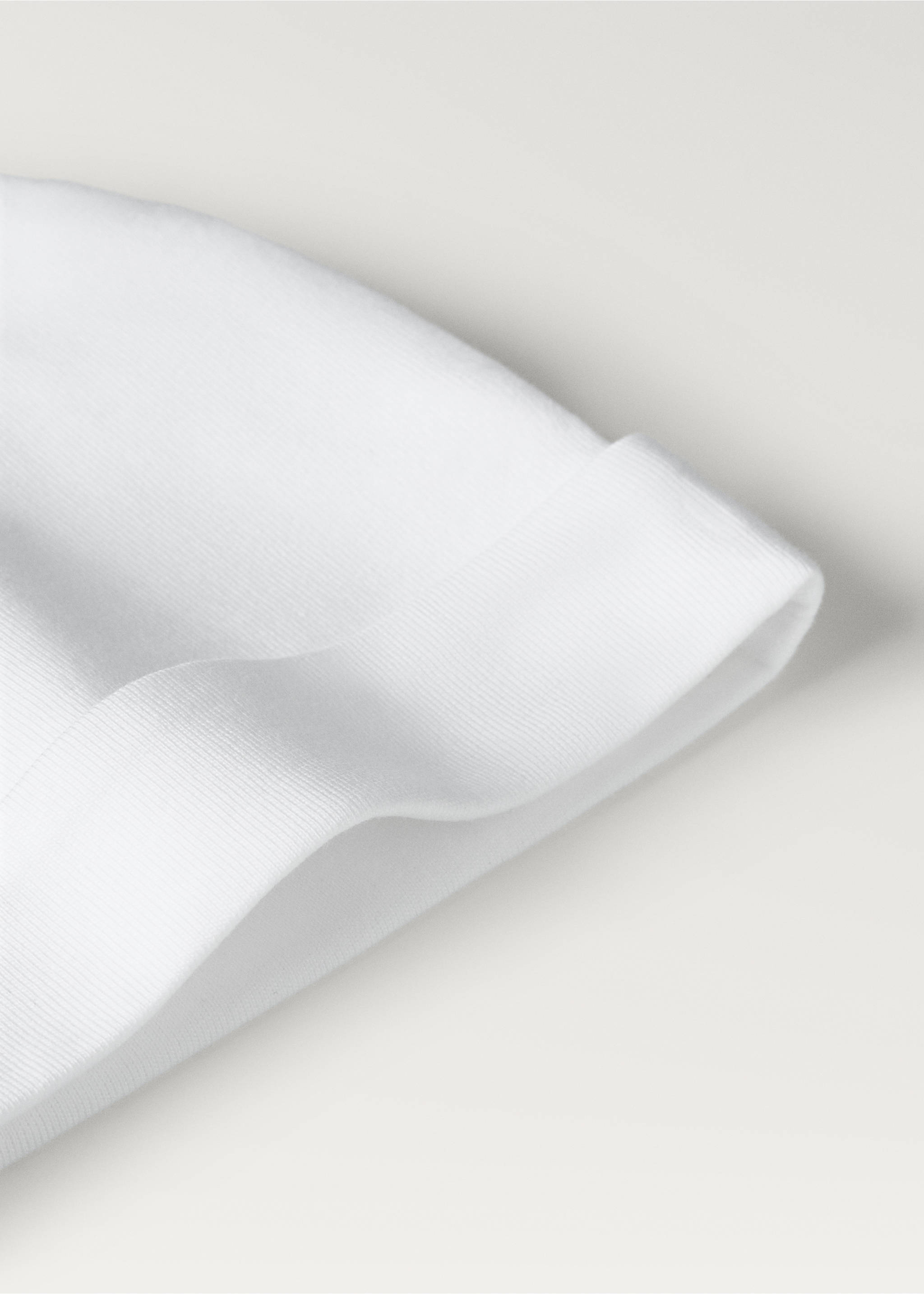 Stickad babymössa i bomull - Detaljer om artikeln 1, Vit. Ref: 27143656-00.