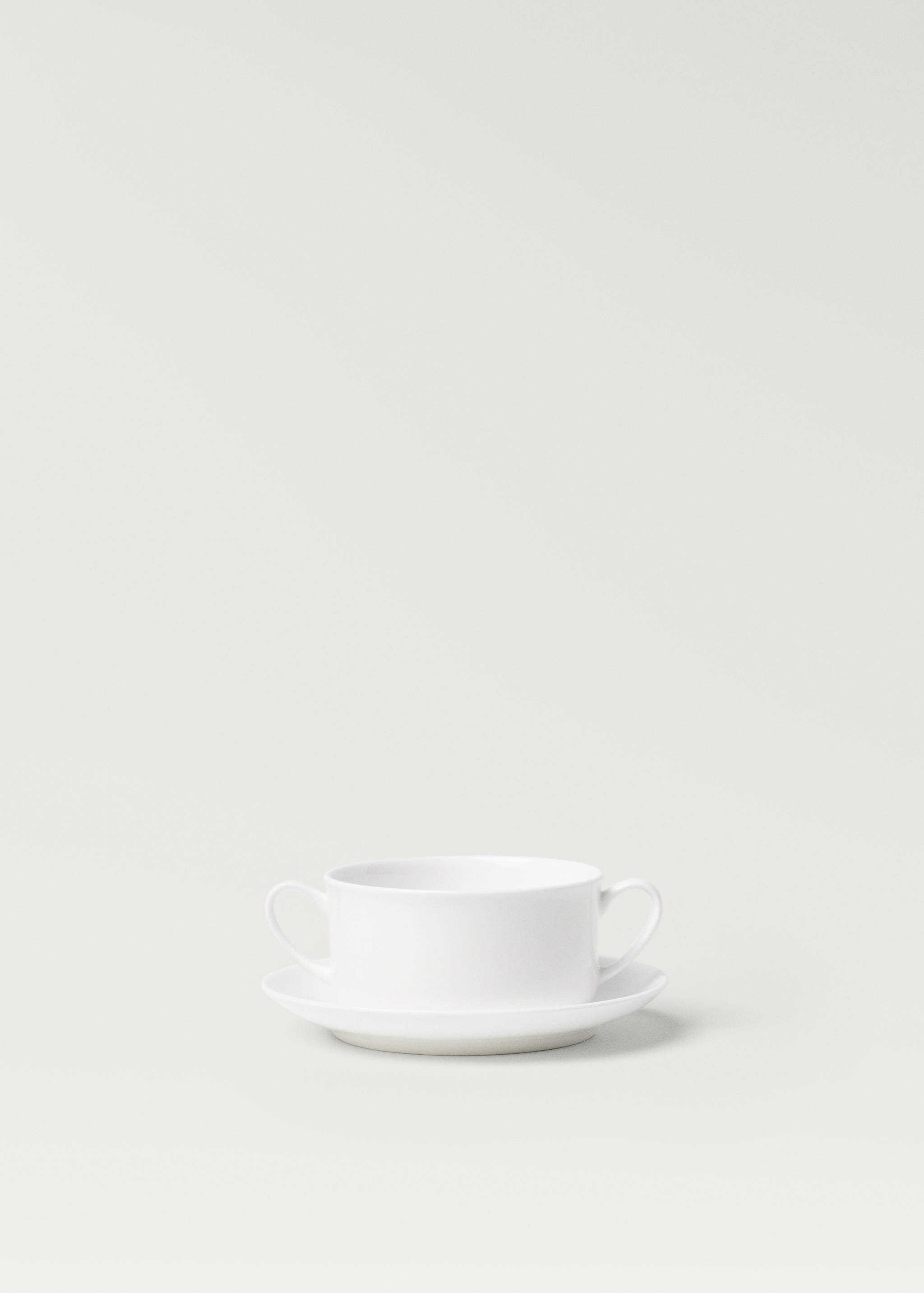 Duża filiżanka ze spodkiem z porcelany kostnej - Artykuł bez modela/modelki