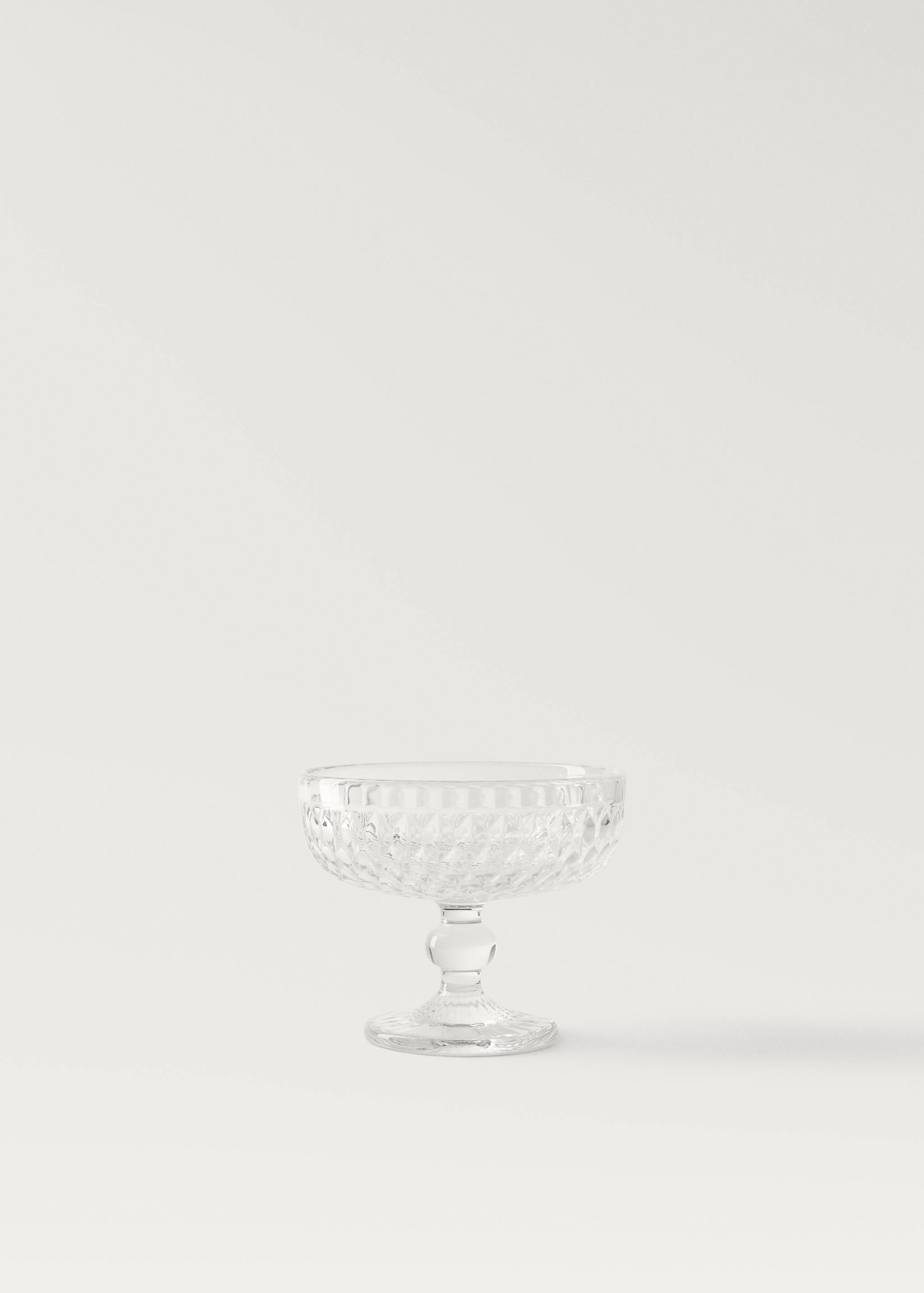 Geometric embossed-glass ice cream glass - Article without model