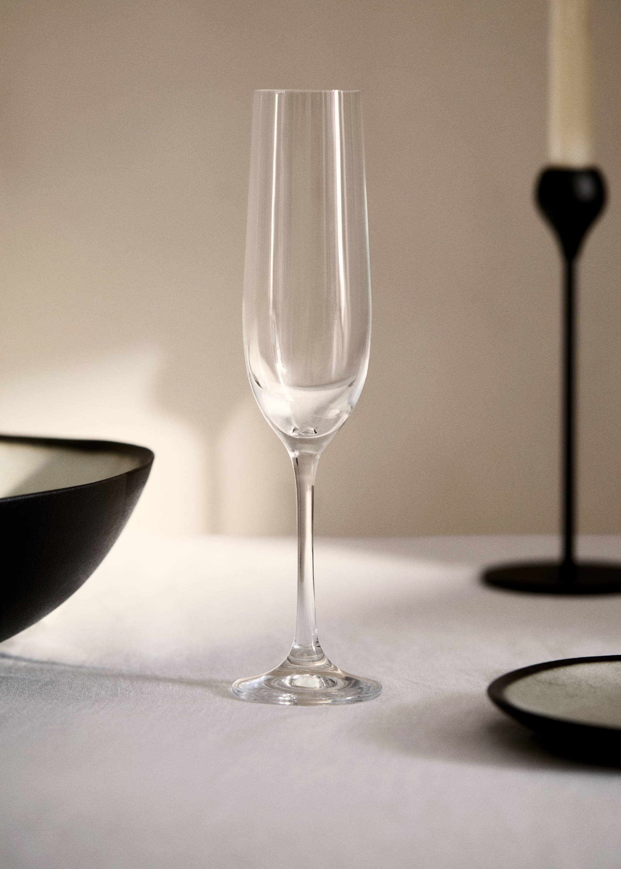 Sektflöte aus Kristallglas - Allgemeine Ansicht