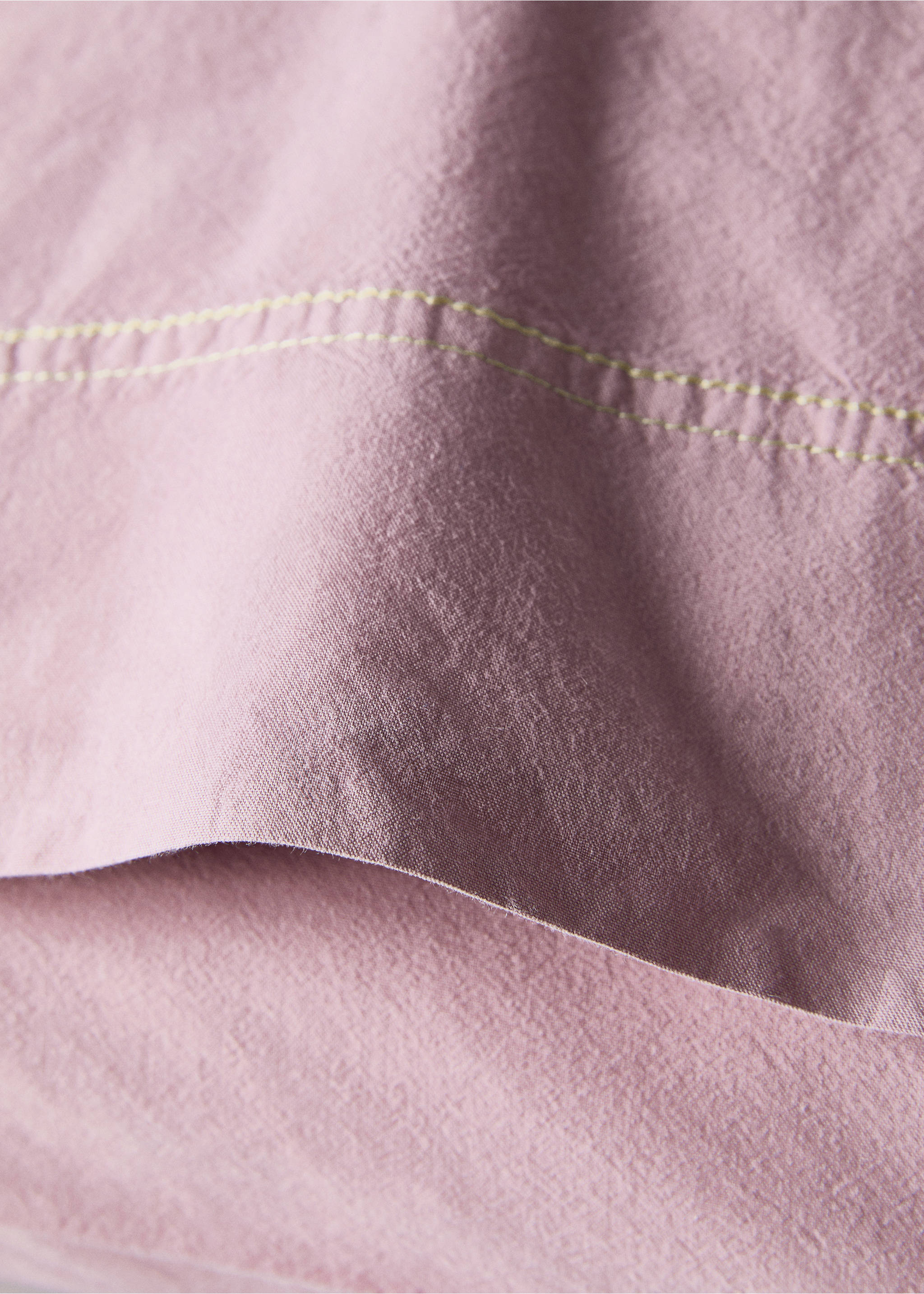 Funda almohada cuna algodón lavado doble pespunte 30x50 cm - Detalle del artículo 1, Lila. Ref: 27153351-00.