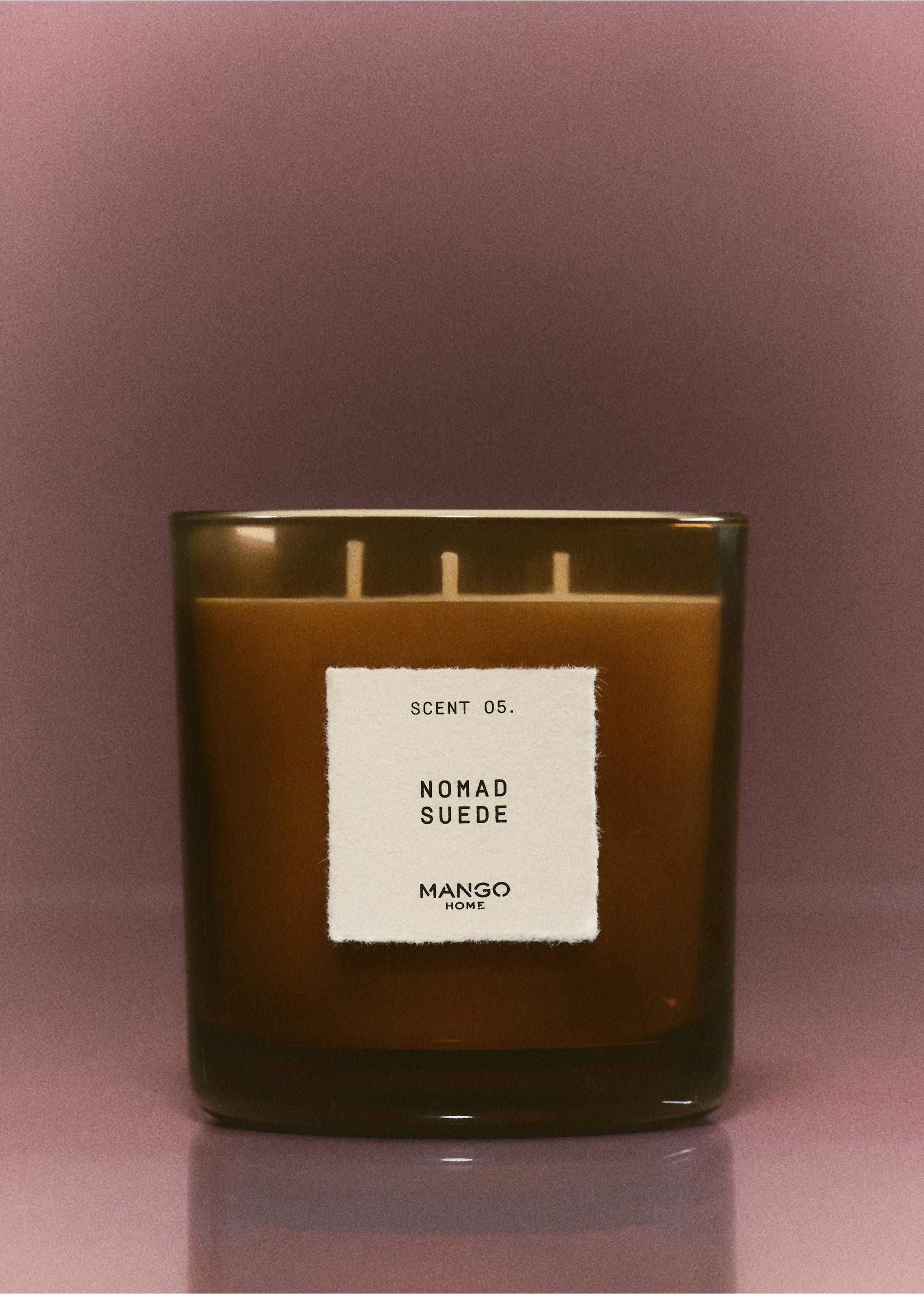 NOMAD SUEDE scented candle 500 g - General plane, Brown. Ref: 27153352-00.