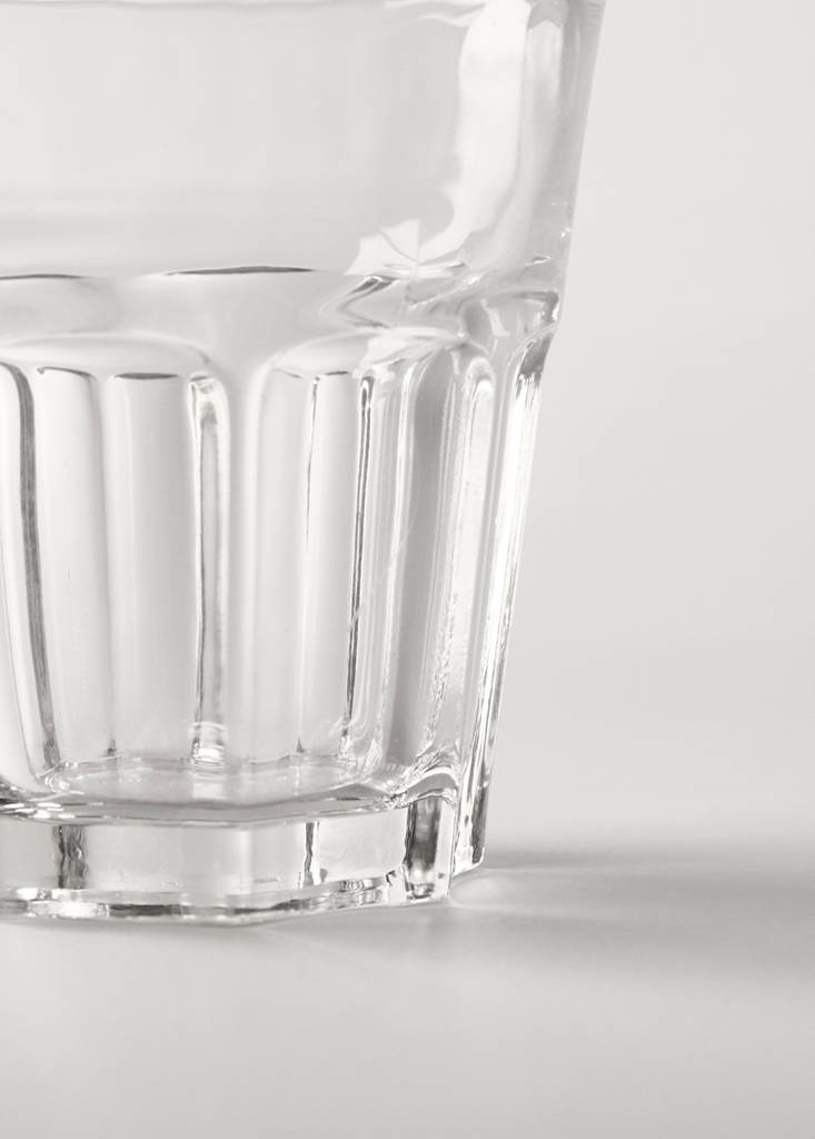 Small embossed glass — Ice Grey