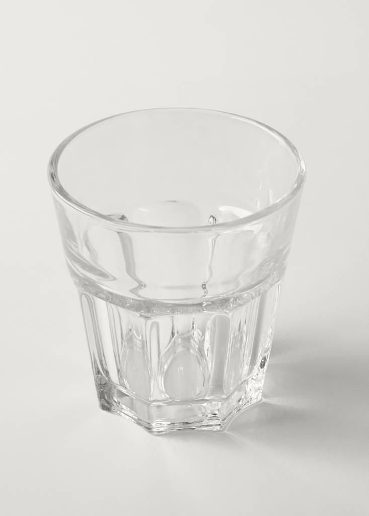 Small embossed glass — Ice Grey