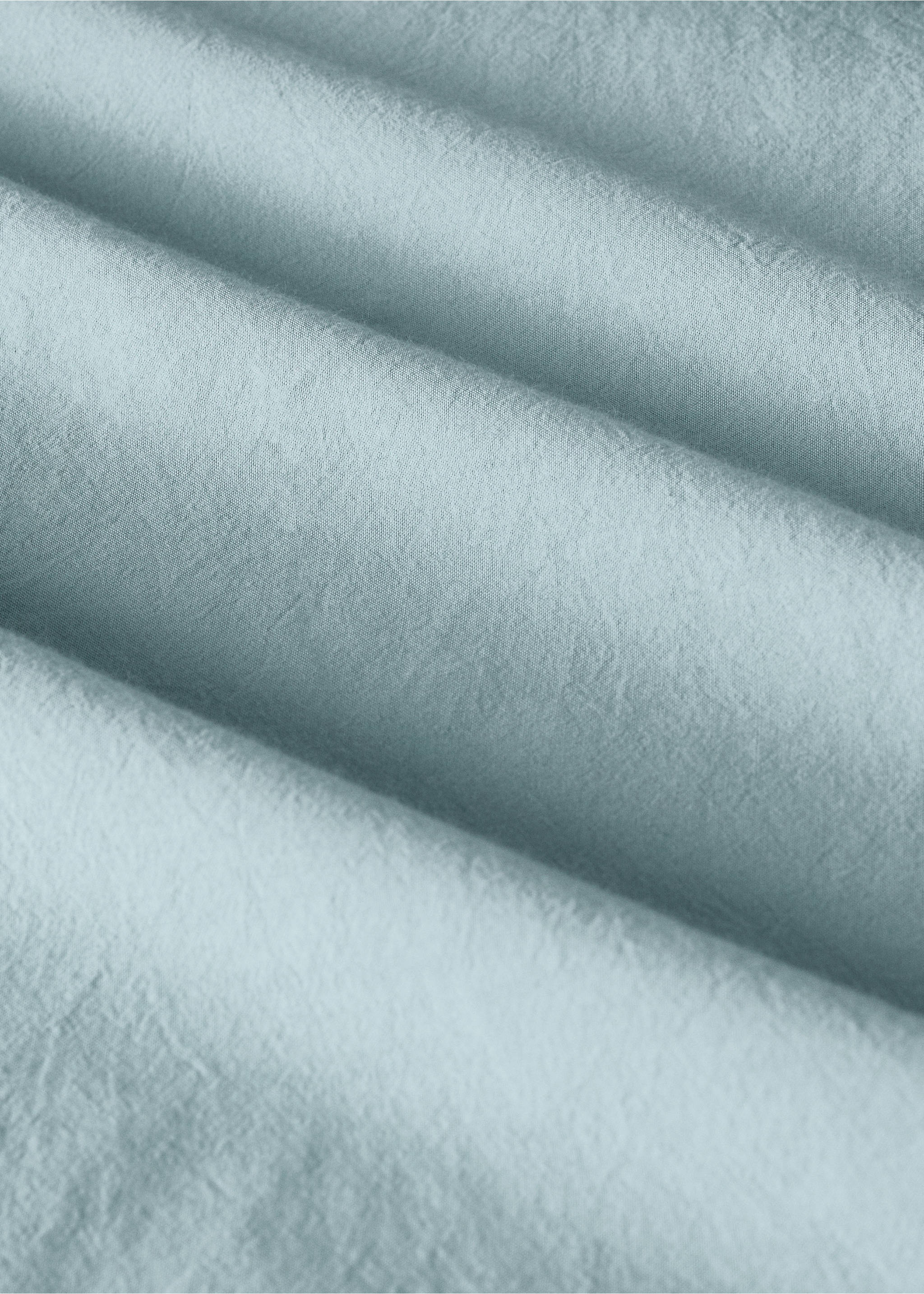 Children's washed cotton fitted sheet for 90 cm bed - Details of the article 1, Aqua Green. Ref: 27163347-00.