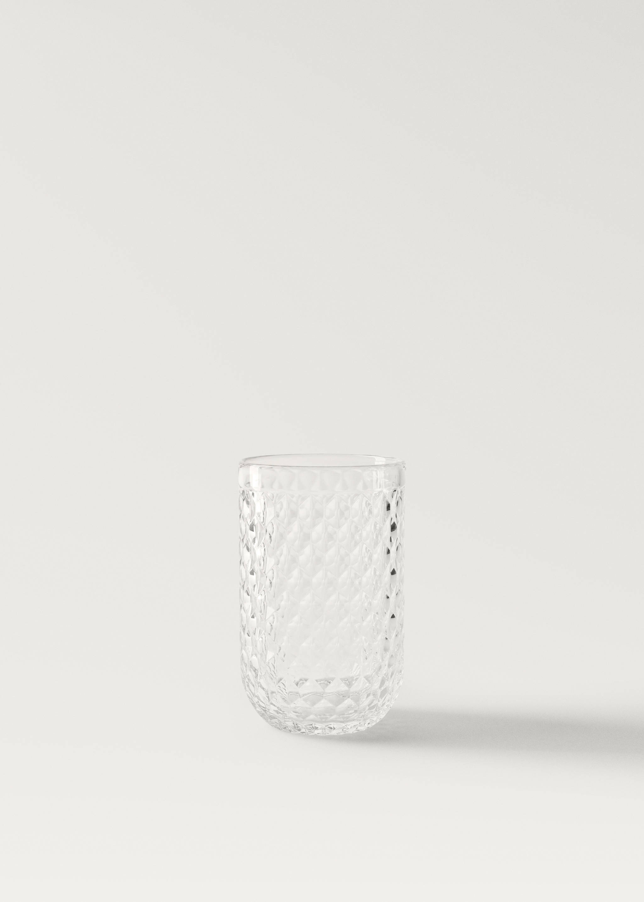 Medium geometric embossed glass - Article without model