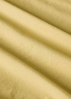 Washed cotton double-stitched fitted sheet for cot — Mustard 2