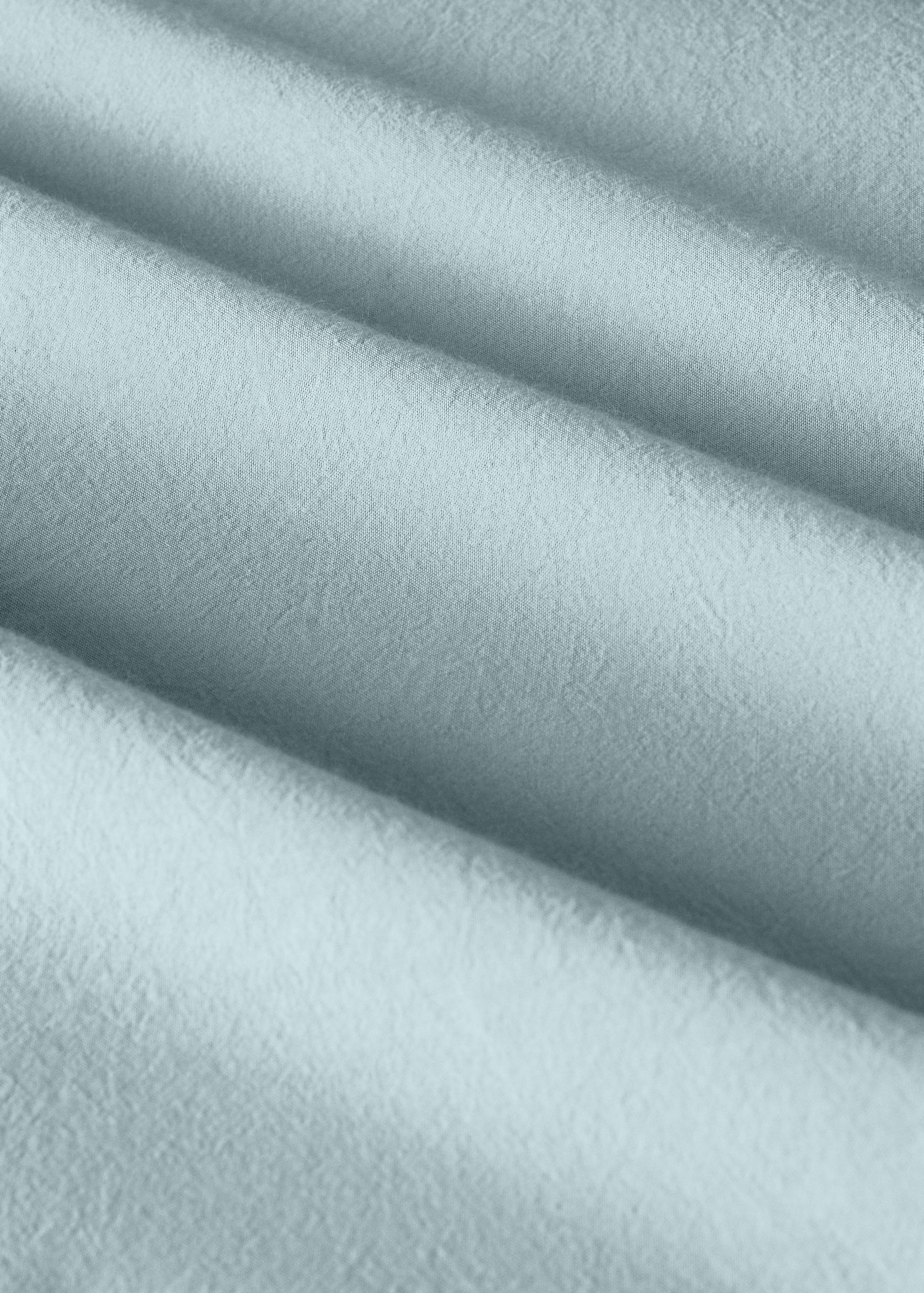 Washed cotton double-stitched fitted sheet for cot - Details of the article 2