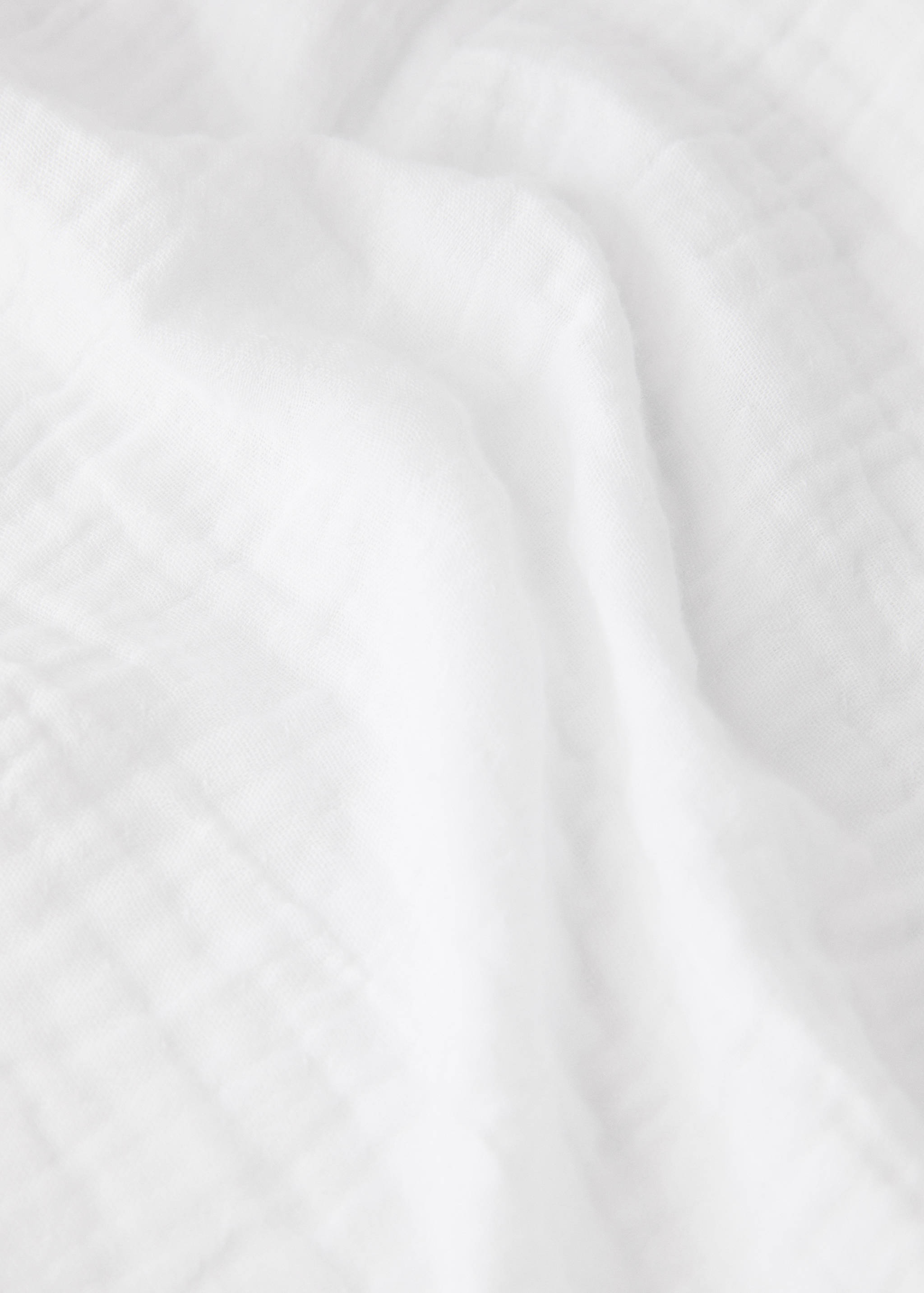 Cotton chiffon fitted sheet with contrast piping for cot - Details of the article 1