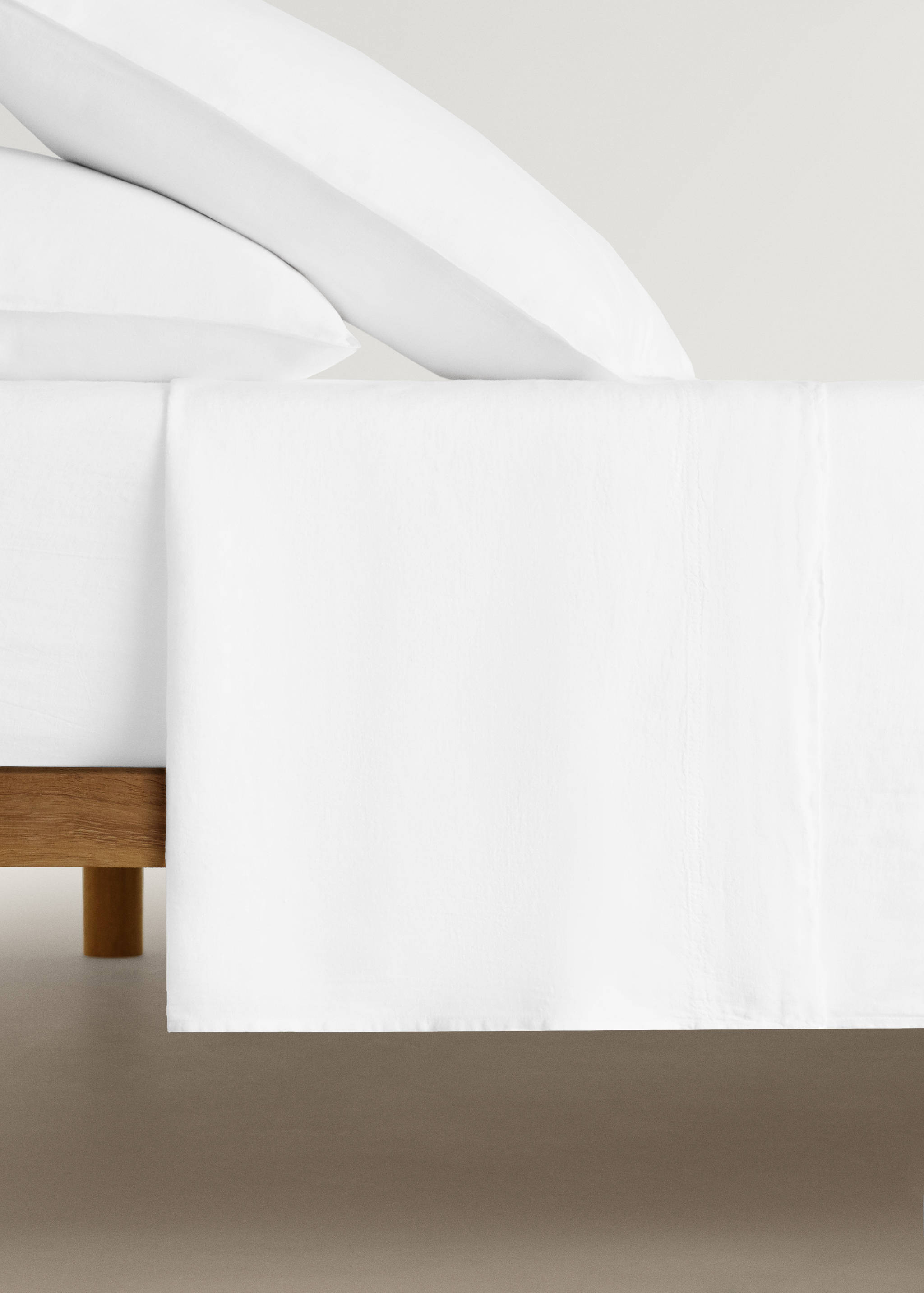 Washed linen top sheet for 135/140 cm bed - Article without model