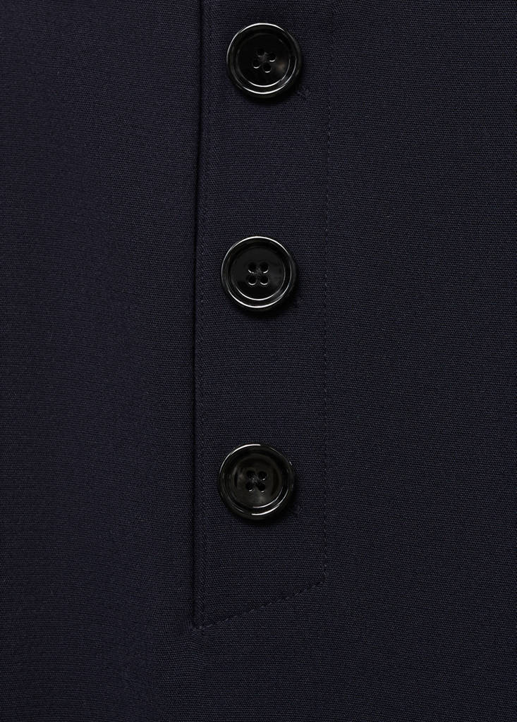 Wide leg trousers with buttons — Dark Navy