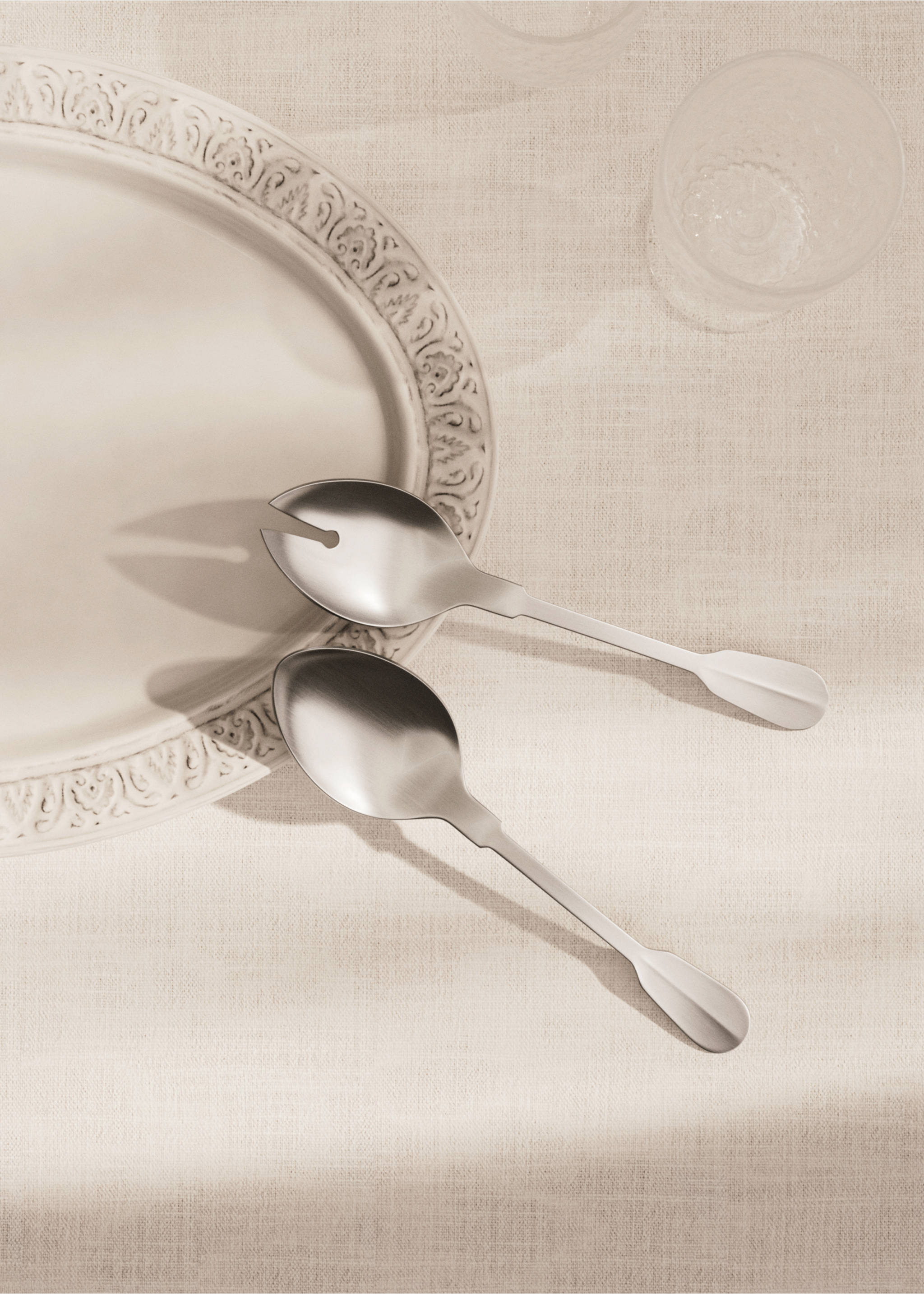 2-piece serving cutlery in stainless steel with matte silver finish - General plane, Silver. Ref: 27182965-00.