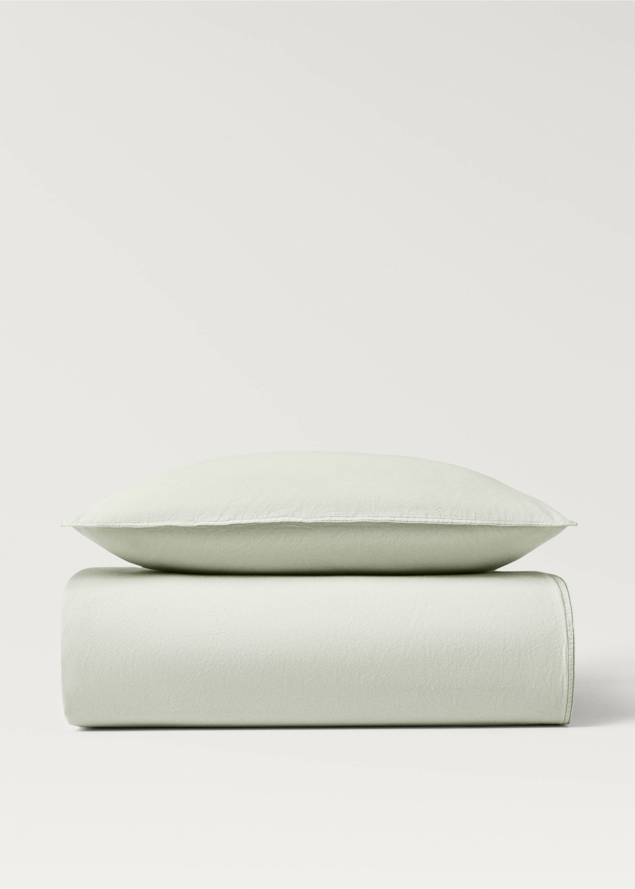 Funda nórdica infantil algodón lavado doble pespunte cama 90 cm - Artículo sin modelo, Verde bosque. Ref: 27183345-00.
