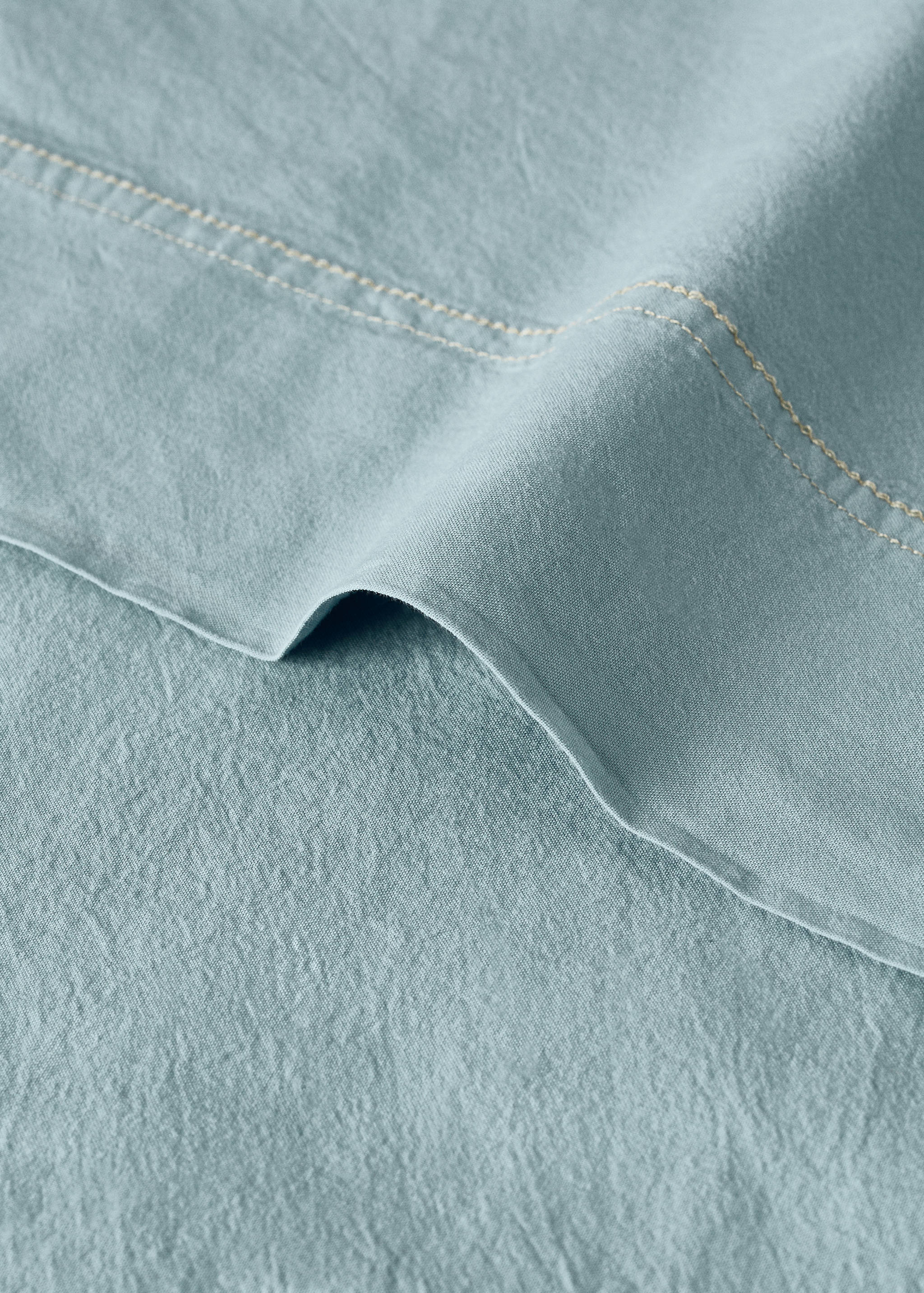 Children's washed cotton double-stitched top sheet for 90 cm bed - Details of the article 2