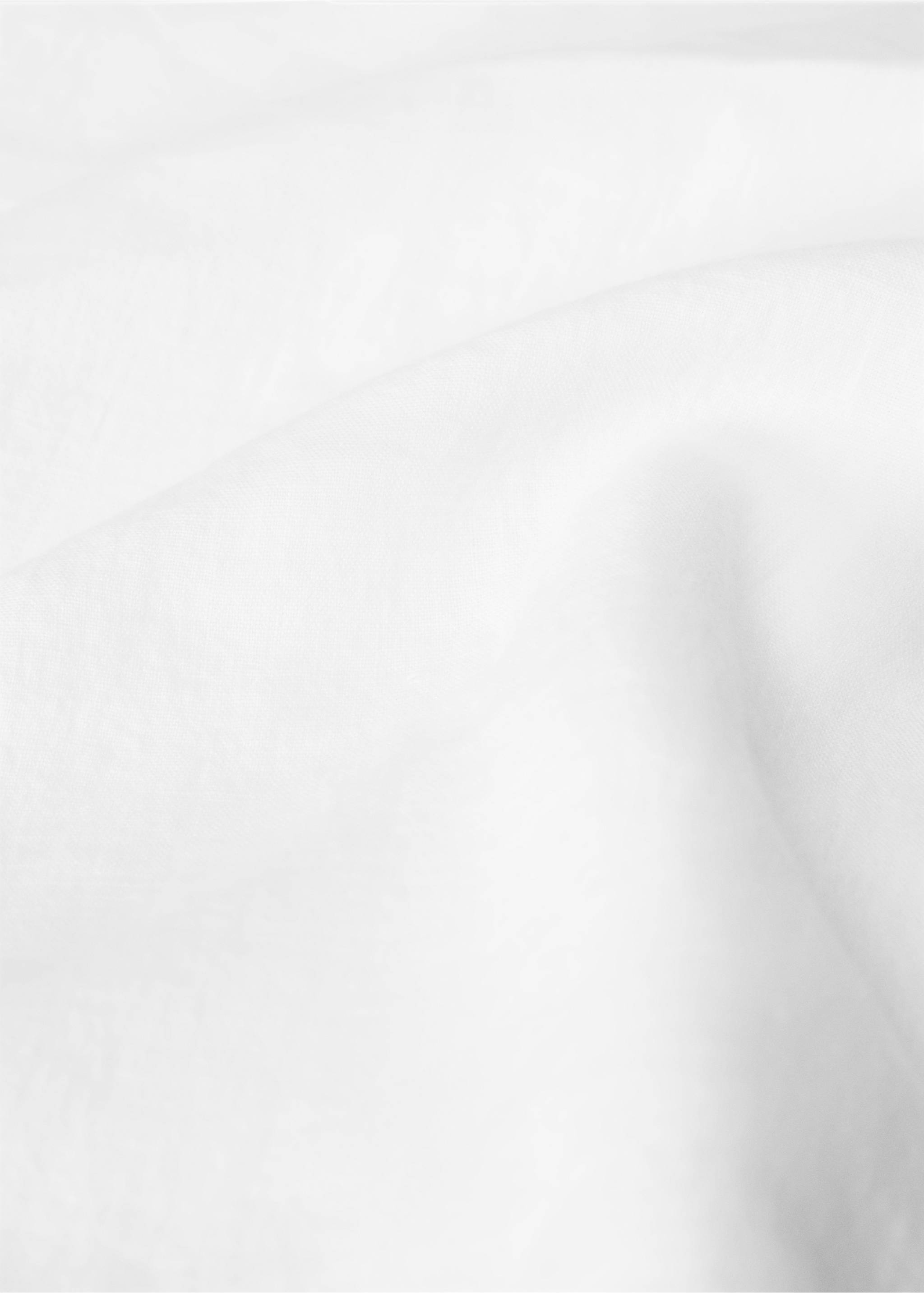 Sábana encimera lino lavado cama 90 cm - Detalle del artículo 3, Blanco. Ref: 27187195-00.