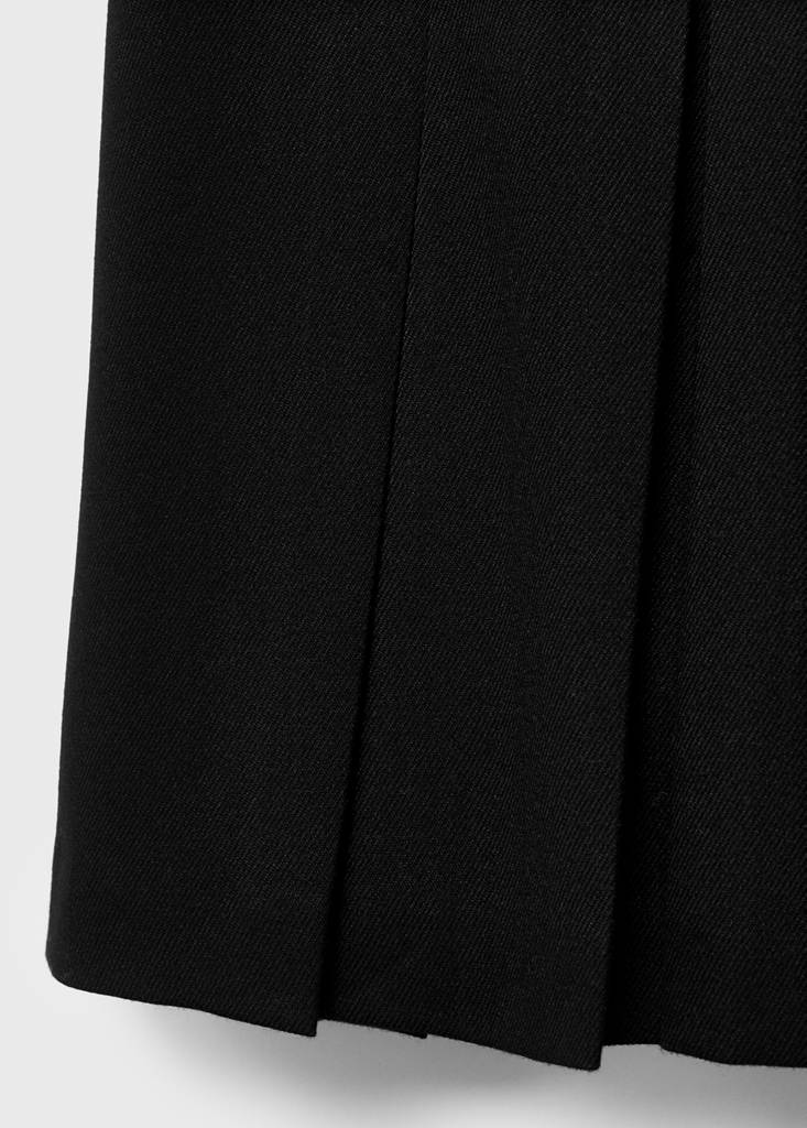 Pleated mini-skirt — Black