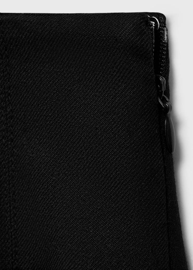 Pleated mini-skirt — Black