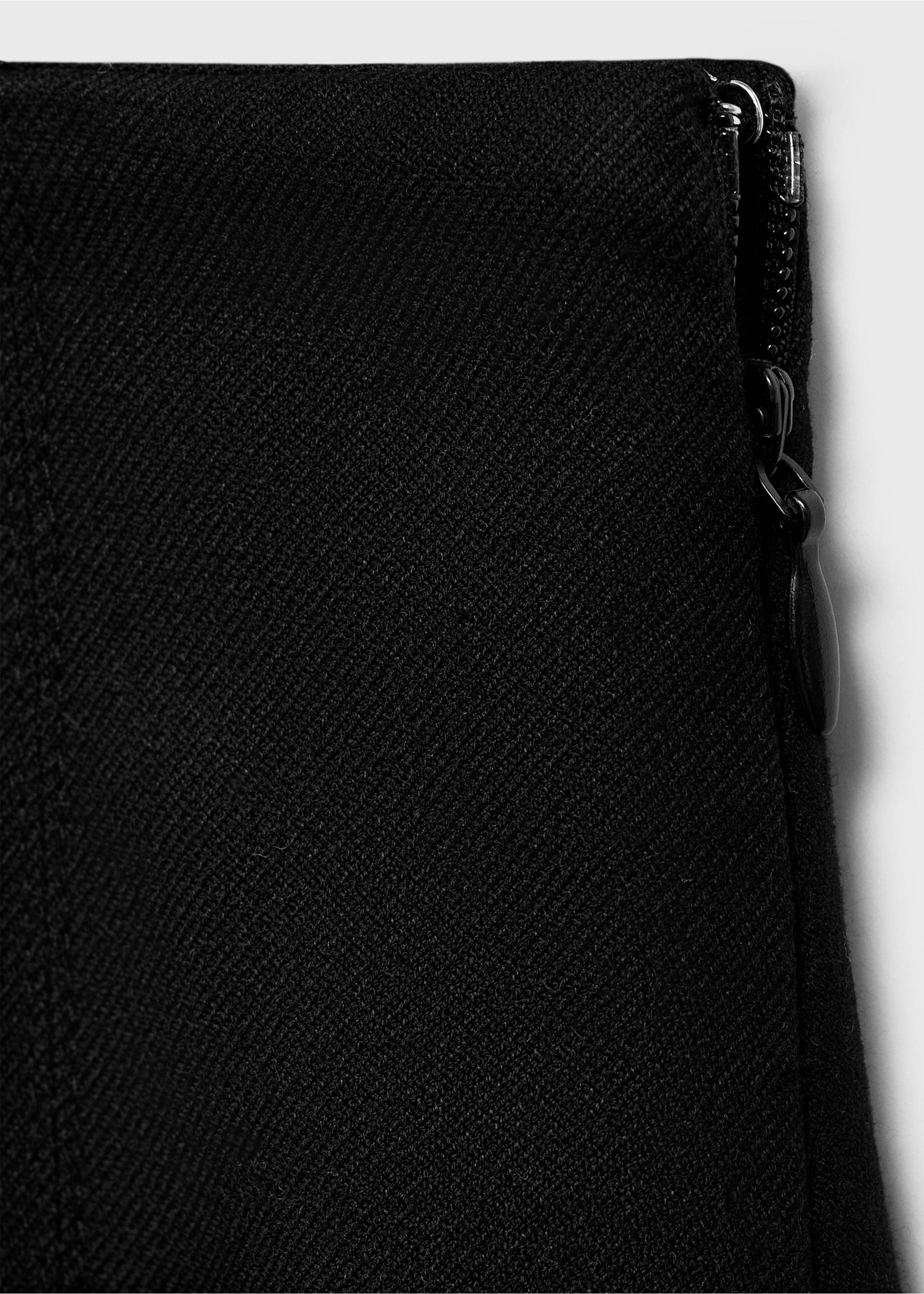 Pleated mini-skirt - Details of the article 0, Black. Ref: 27191228-00.