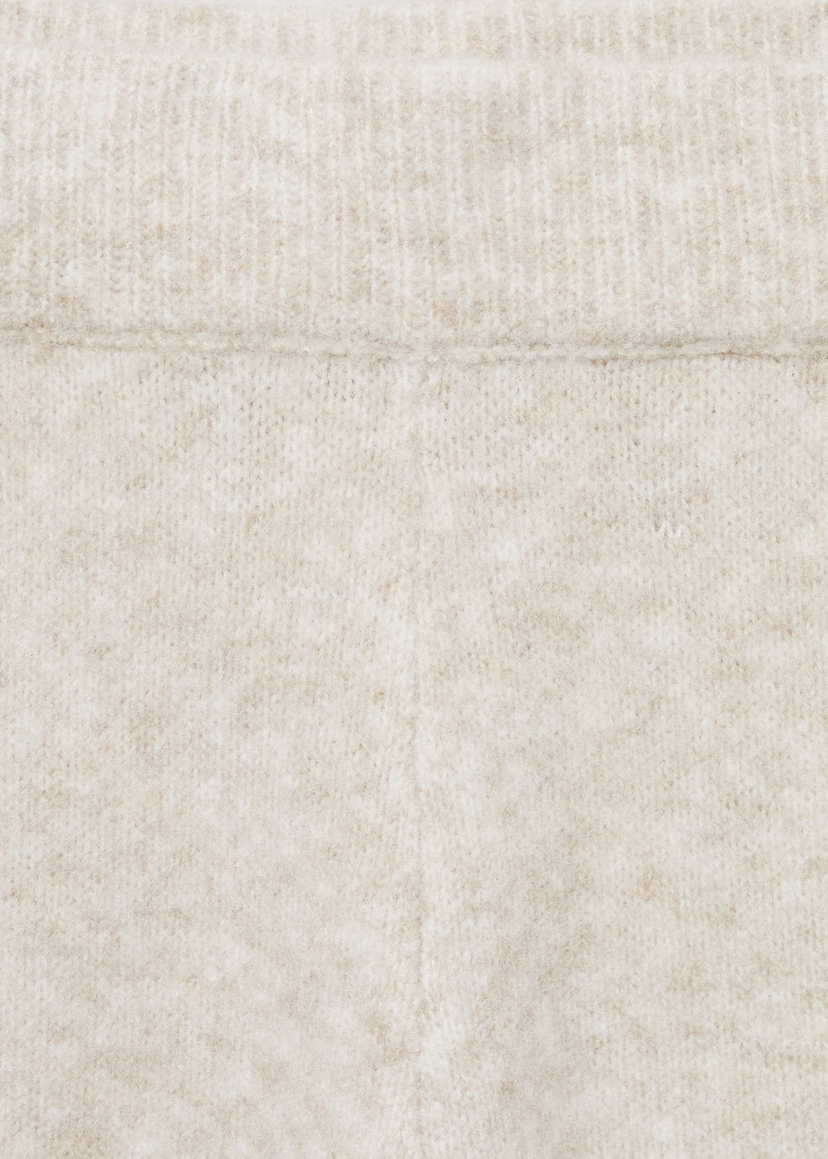 Straight knitted trousers — Beige