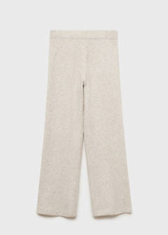 Straight knitted trousers — Beige 6