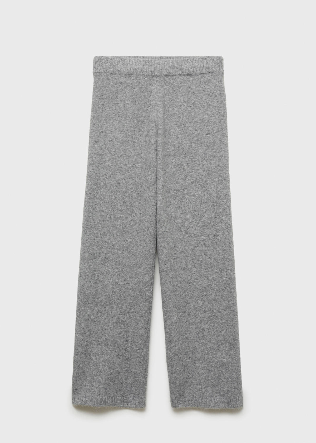 Straight knitted trousers — Grey